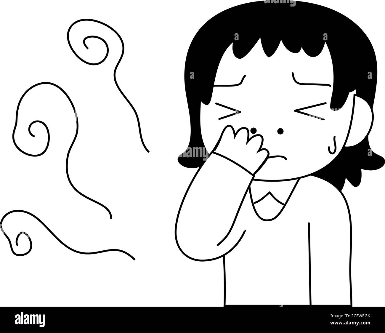 Smelling Clipart Black And White School