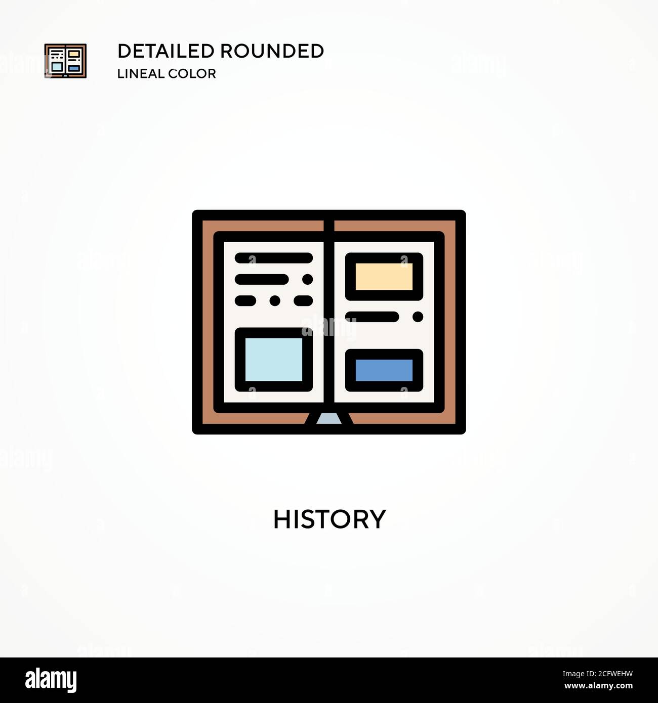 History vector icon. Modern vector illustration concepts. Easy to edit