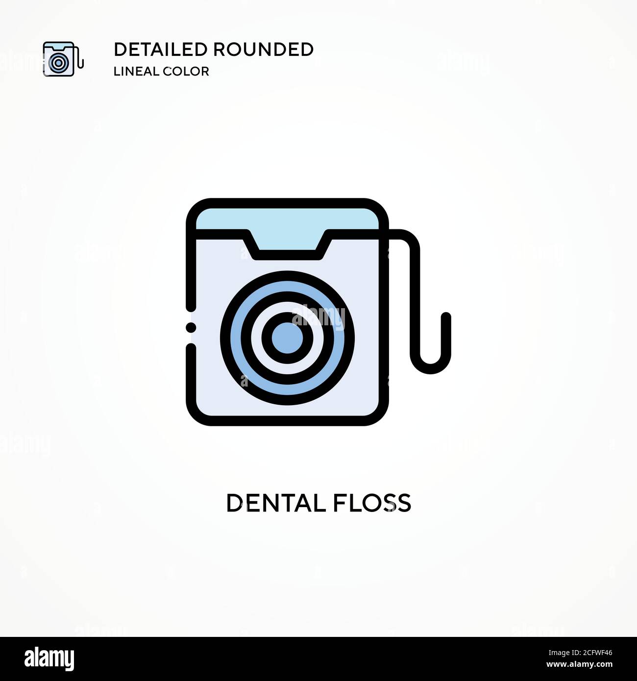 Dental floss vector icon. Modern vector illustration concepts. Easy to