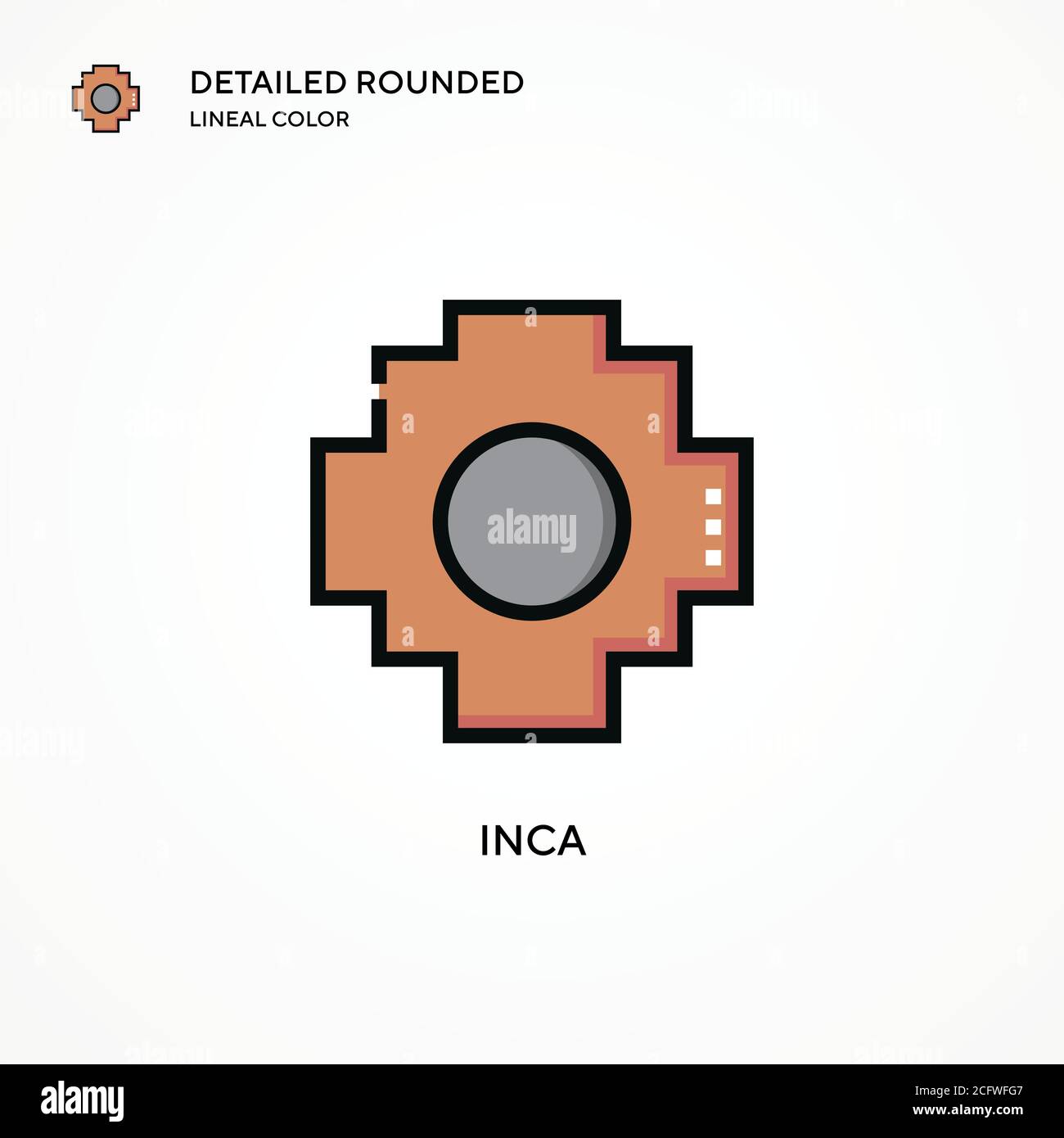 Inca vector icon. Modern vector illustration concepts. Easy to edit and customize. Stock Vector