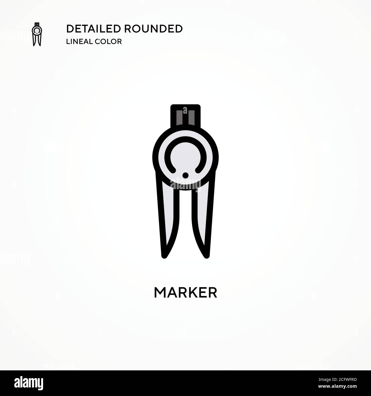 Marker vector icon. Modern vector illustration concepts. Easy to edit ...