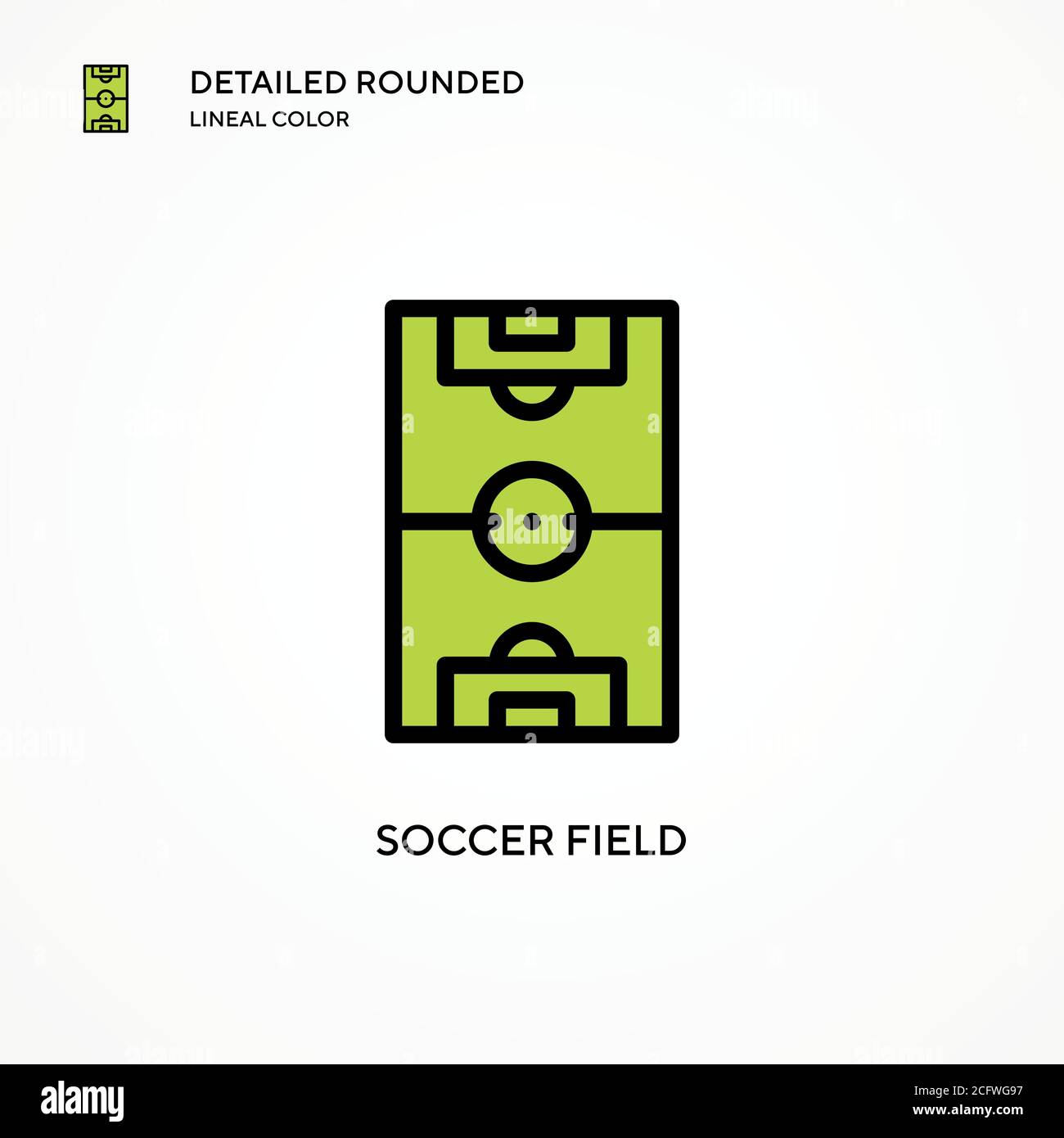 Soccer field vector icon. Modern vector illustration concepts. Easy to