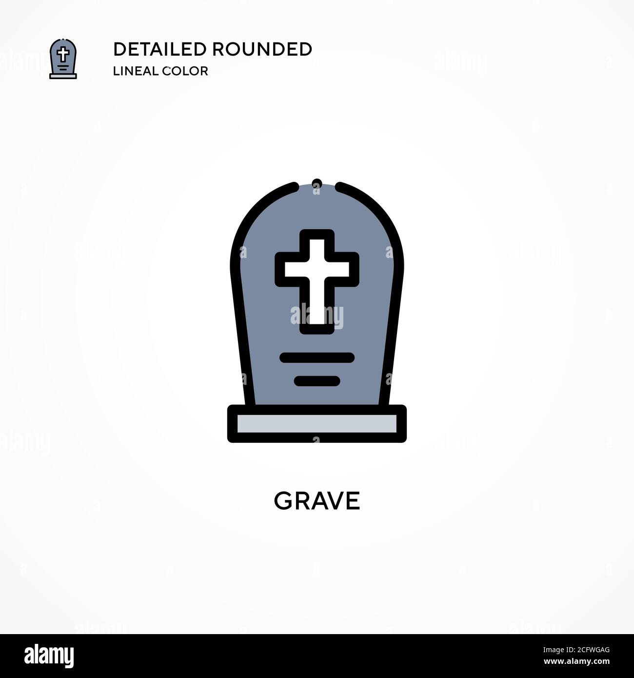 Grave vector icon. Modern vector illustration concepts. Easy to edit and customize. Stock Vector