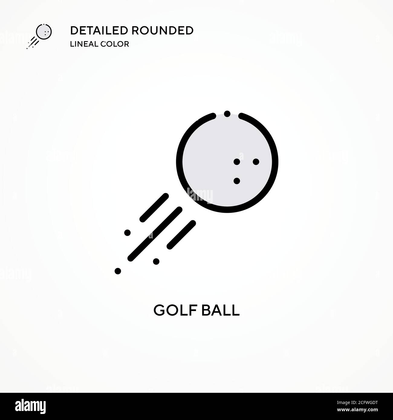 Golf ball vector icon. Modern vector illustration concepts. Easy to ...