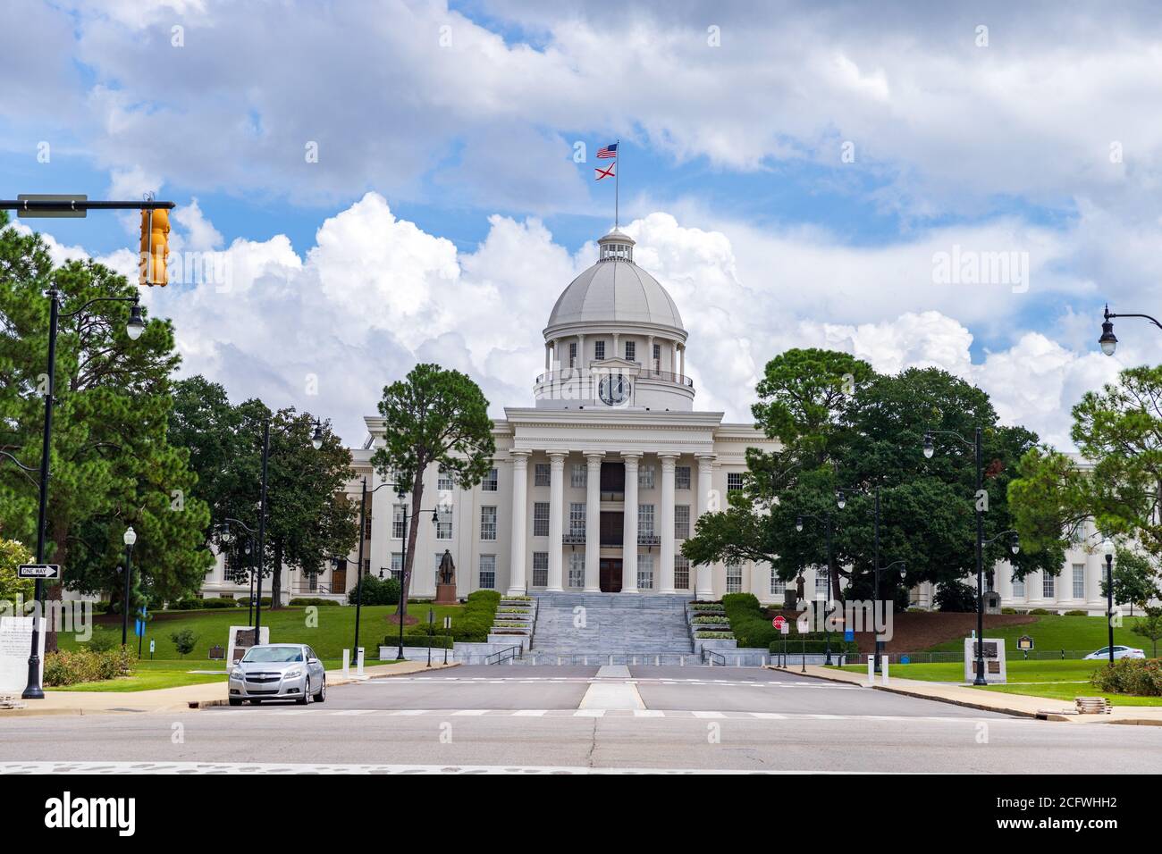 Montgomery, AL / USA - August 27, 2020: Alabama State Capitol building in Montgomery Alabama Stock Photo