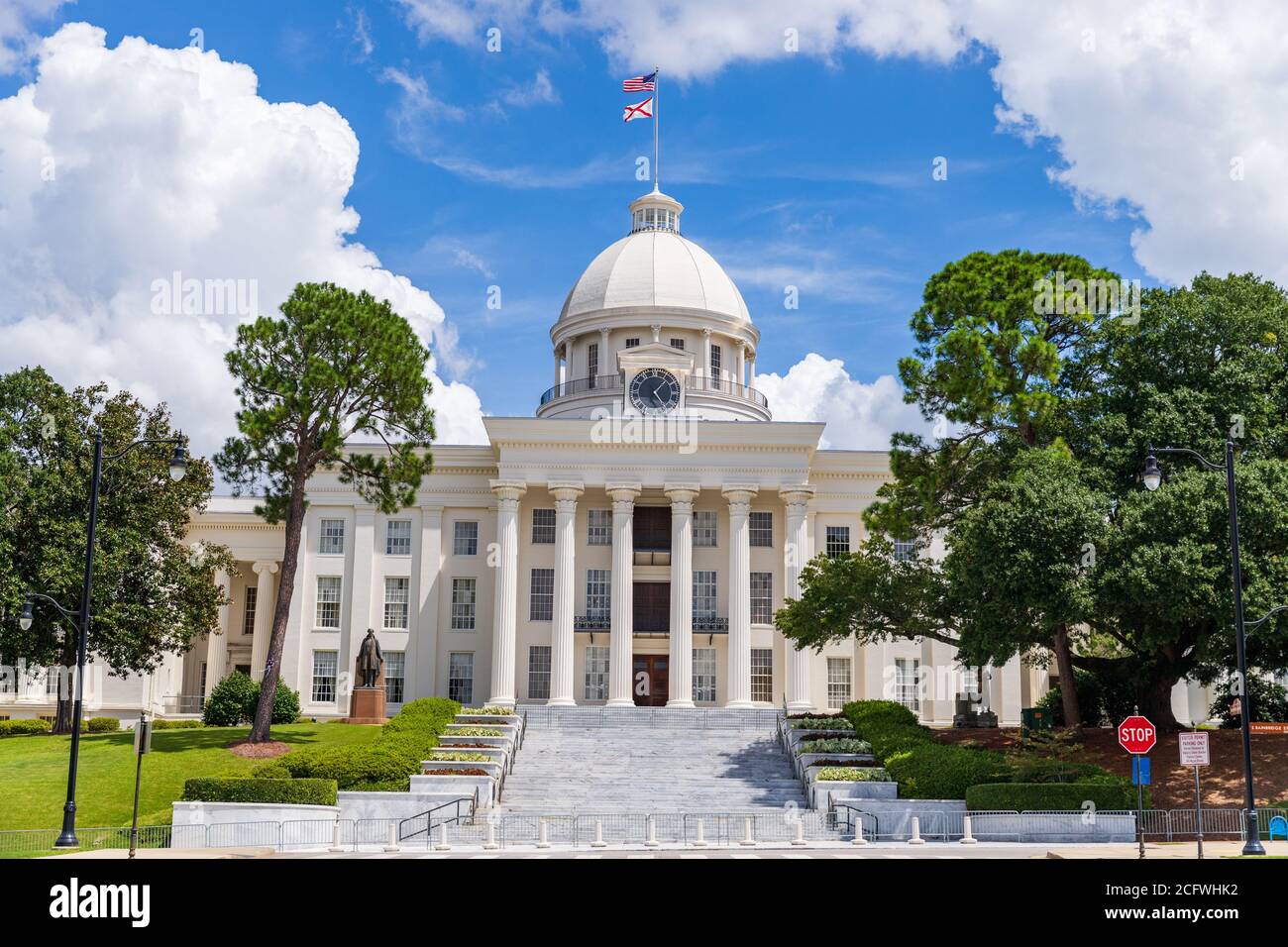 Montgomery, AL / USA - August 27, 2020: Alabama State Capitol building in Montgomery Alabama Stock Photo