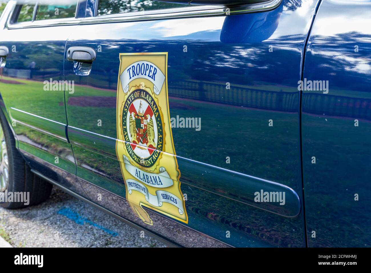 Montgomery, AL / USA - August 27, 2020: Alabama State Trooper patrol car Stock Photo