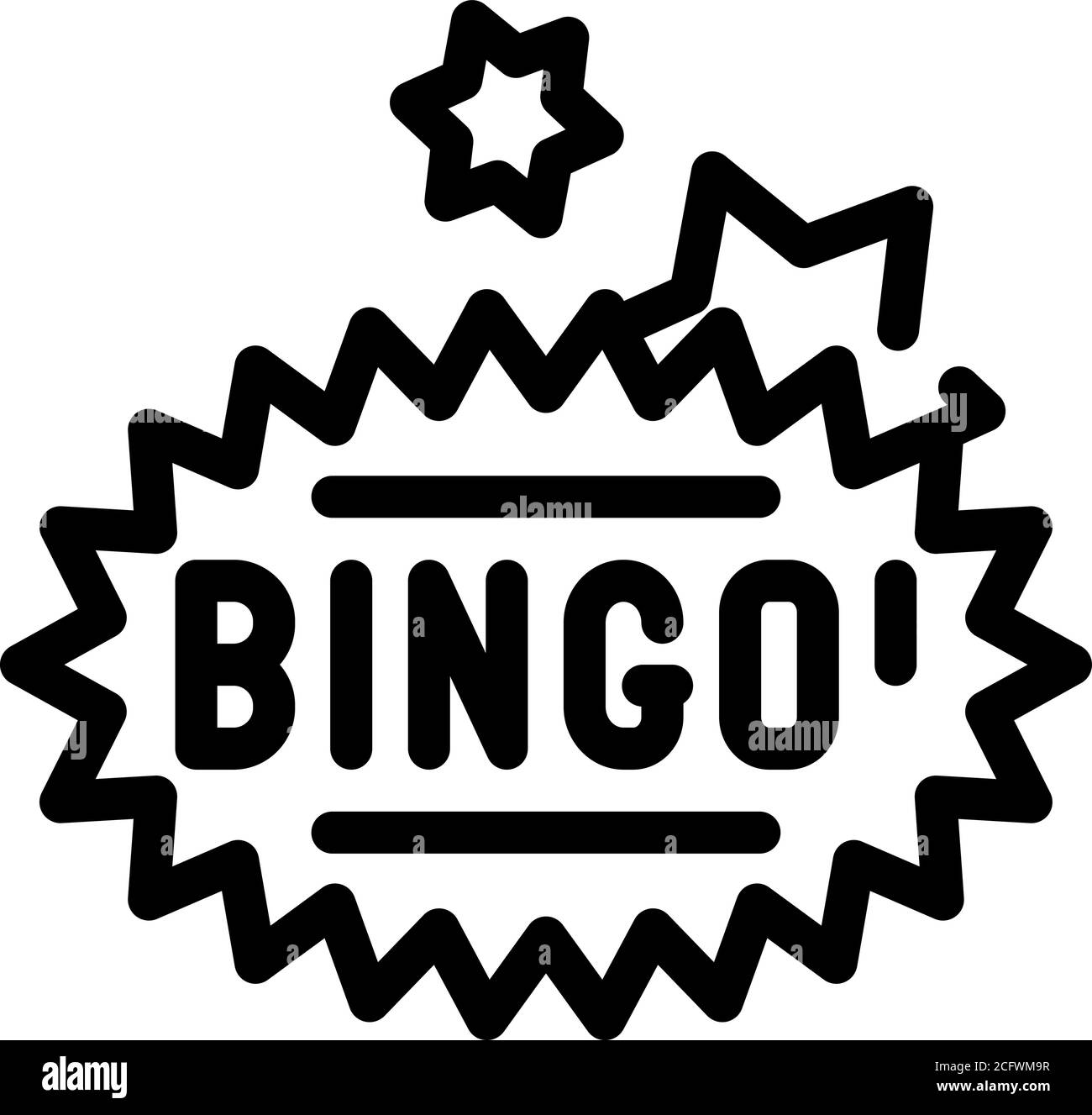 bingo game line icon vector isolated illustration Stock Vector Image