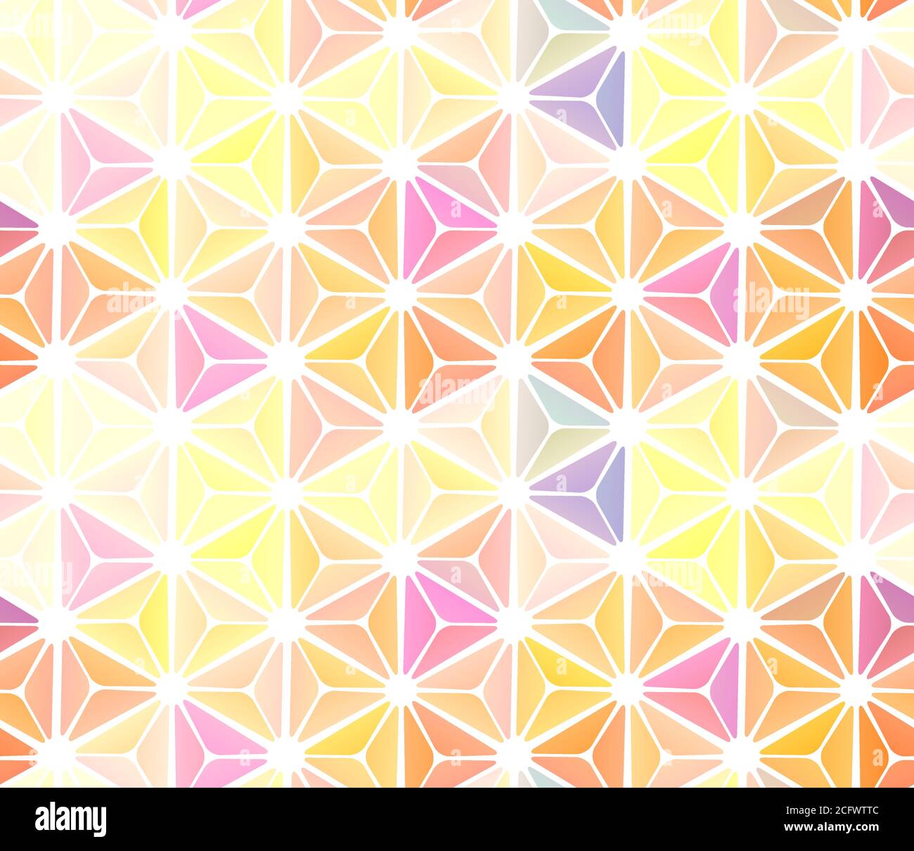 Seamless abstract stained-glass window with multicolored glasses. Vector texture for your creativity Stock Vector