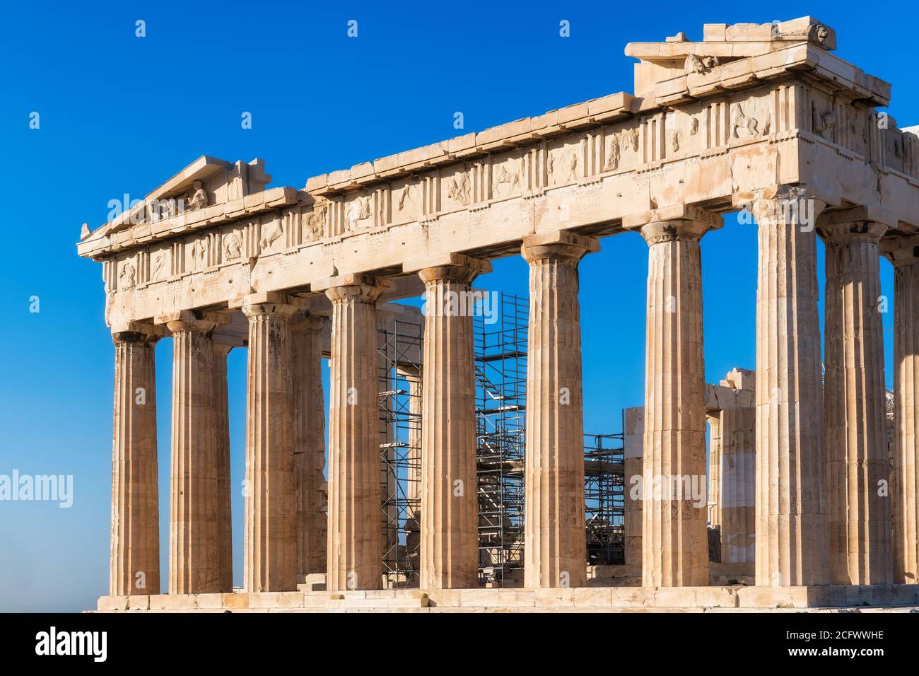 Parthenon in the Acropolis of Athens Stock Photo