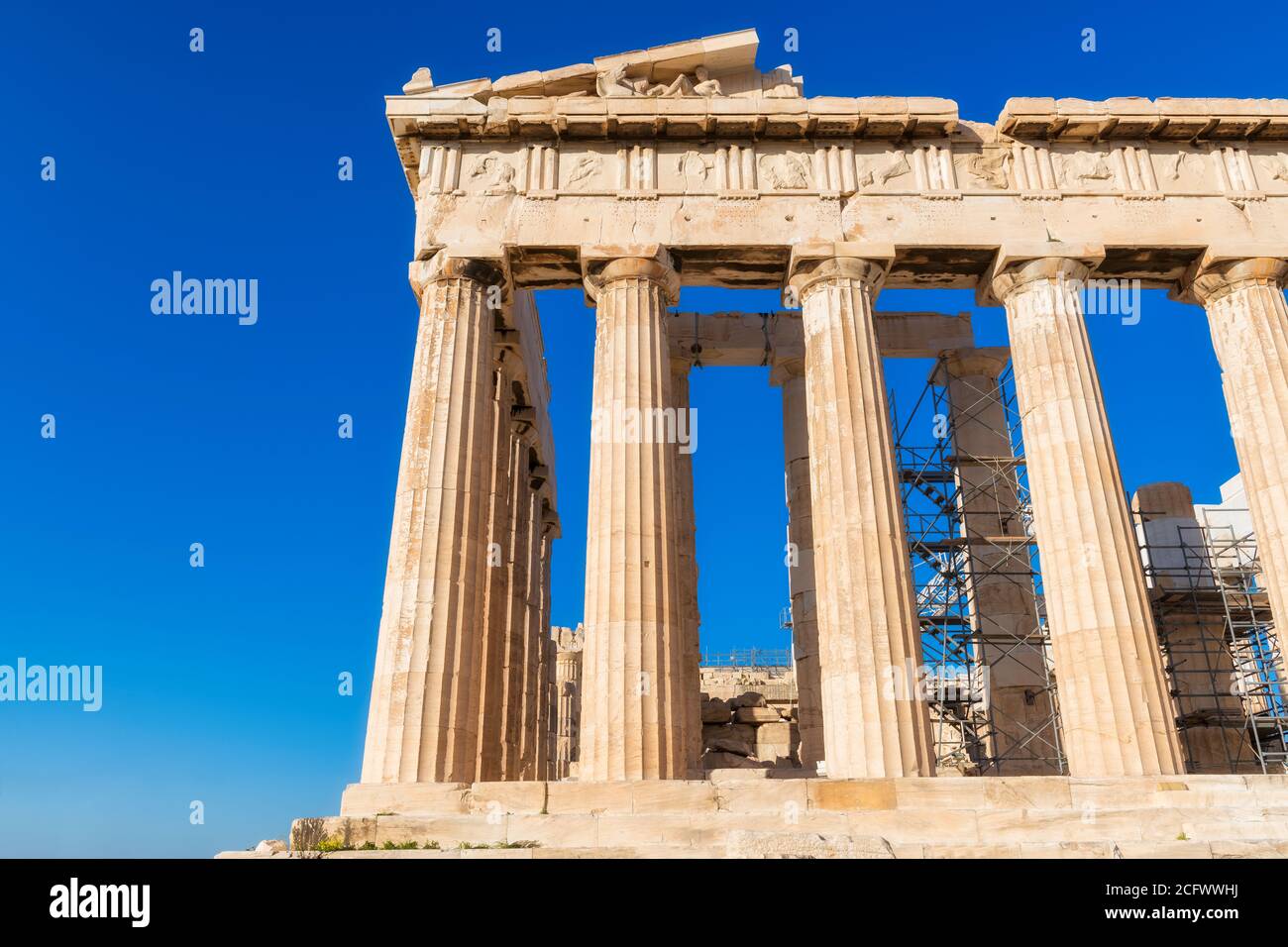 Parthenon in the Acropolis of Athens Stock Photo