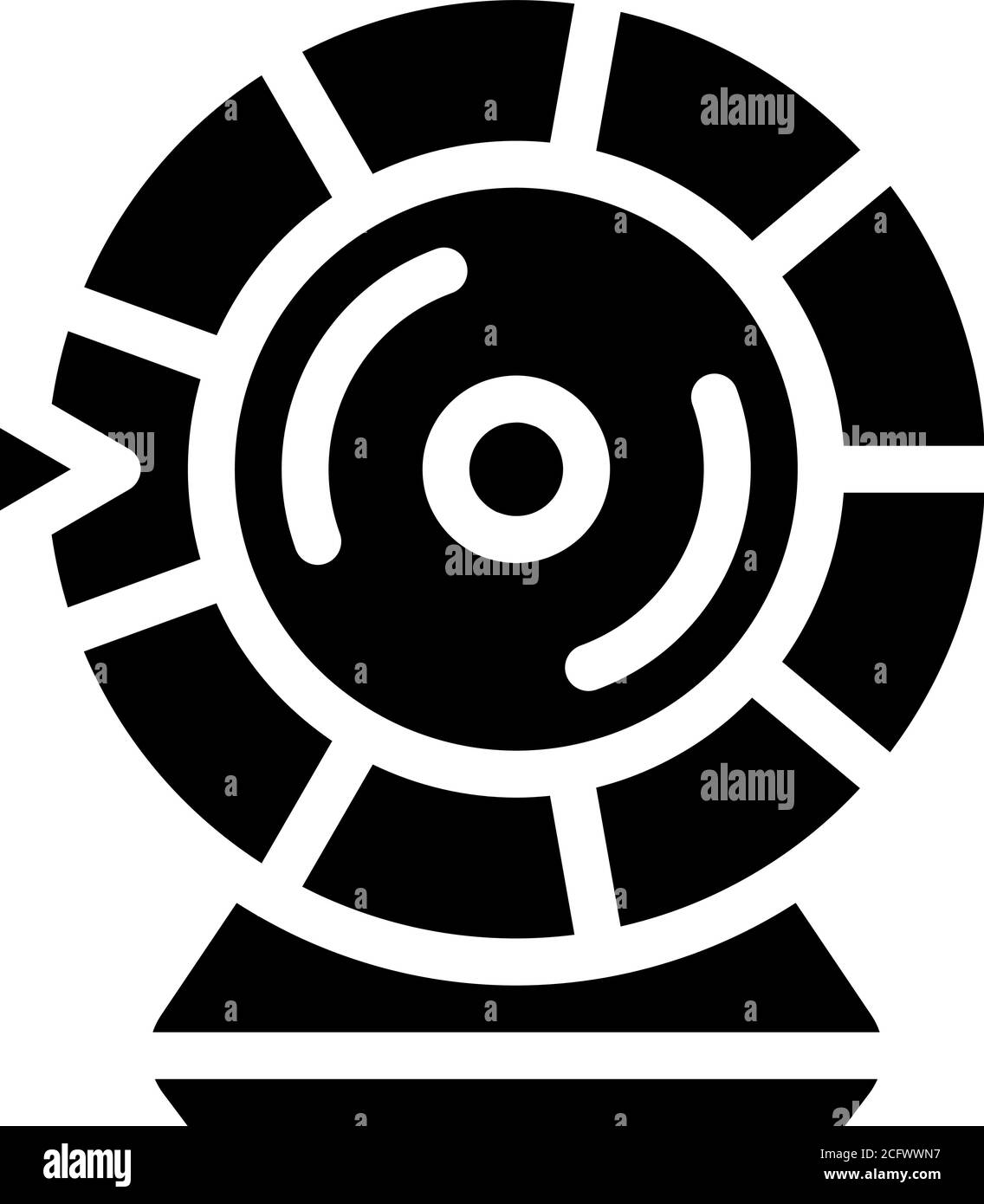 lottery wheel glyph icon vector isolated illustration Stock Vector ...