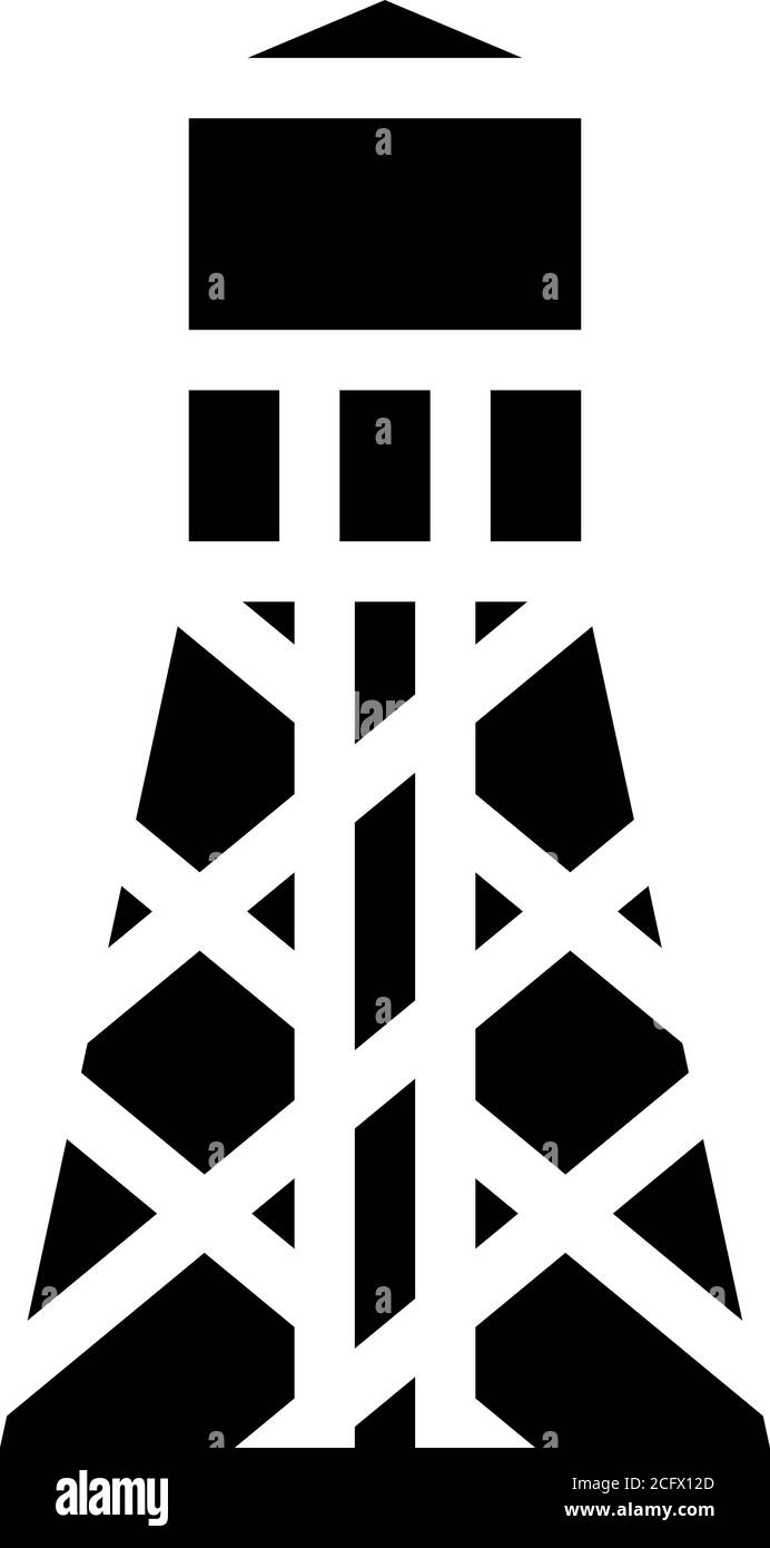 water tower glyph icon vector isolated illustration Stock Vector Image ...