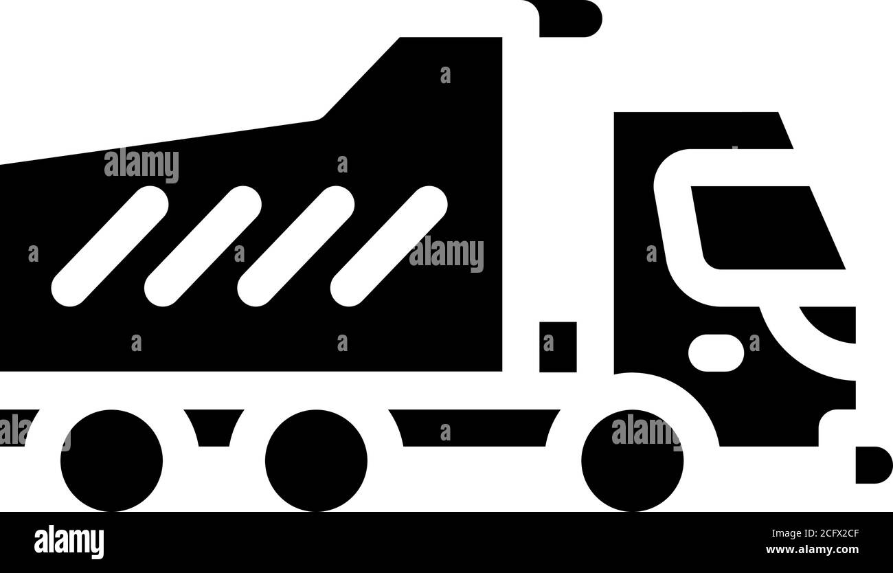 dumper truck glyph icon vector isolated illustration Stock Vector Image ...