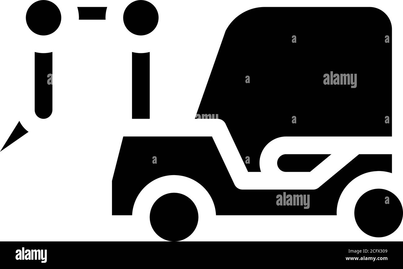 rotary hammer on wheels glyph icon vector illustration Stock Vector ...