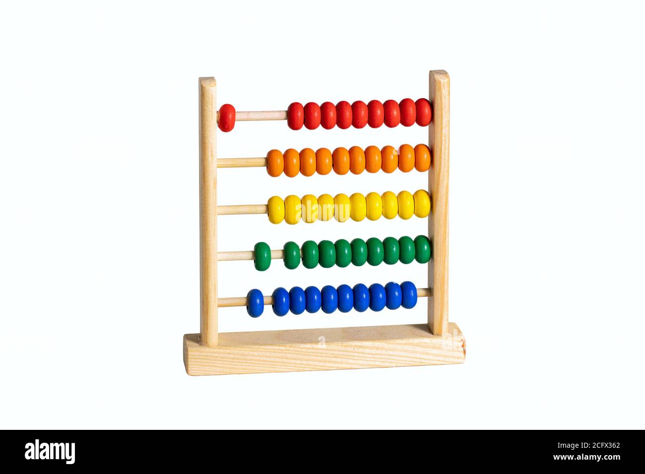 children toy rainbow wooden abacus isolated on white background Stock ...