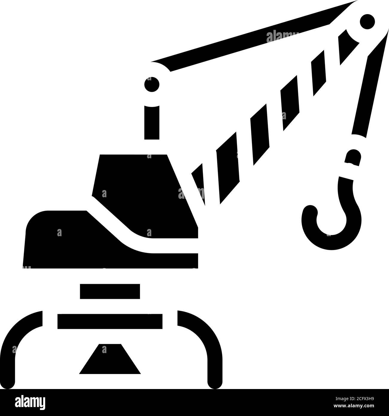 port crane glyph icon vector isolated illustration Stock Vector Image ...