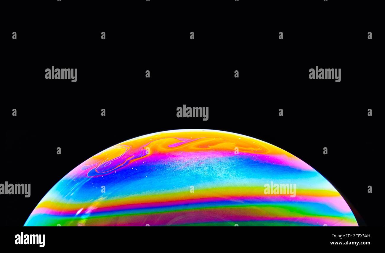 Realistic soap bubble rainbow hi-res stock photography and images - Alamy