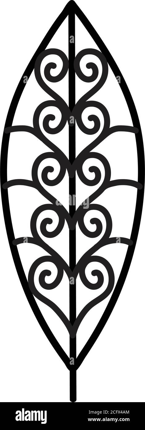 Stylized Tree Leaf On A White Background Stock Vector
