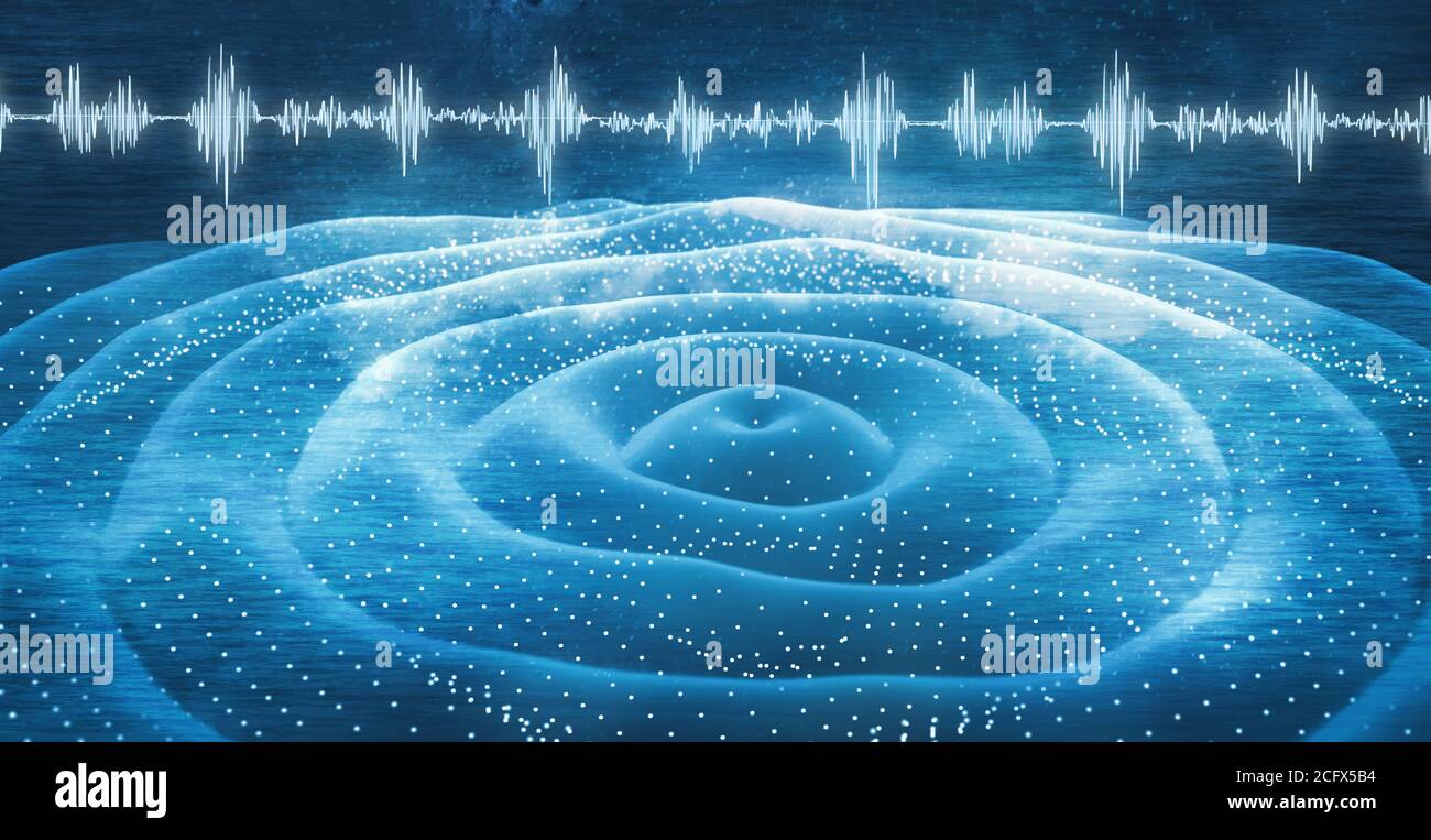 Audio waveform scientific technology background, sample of voice