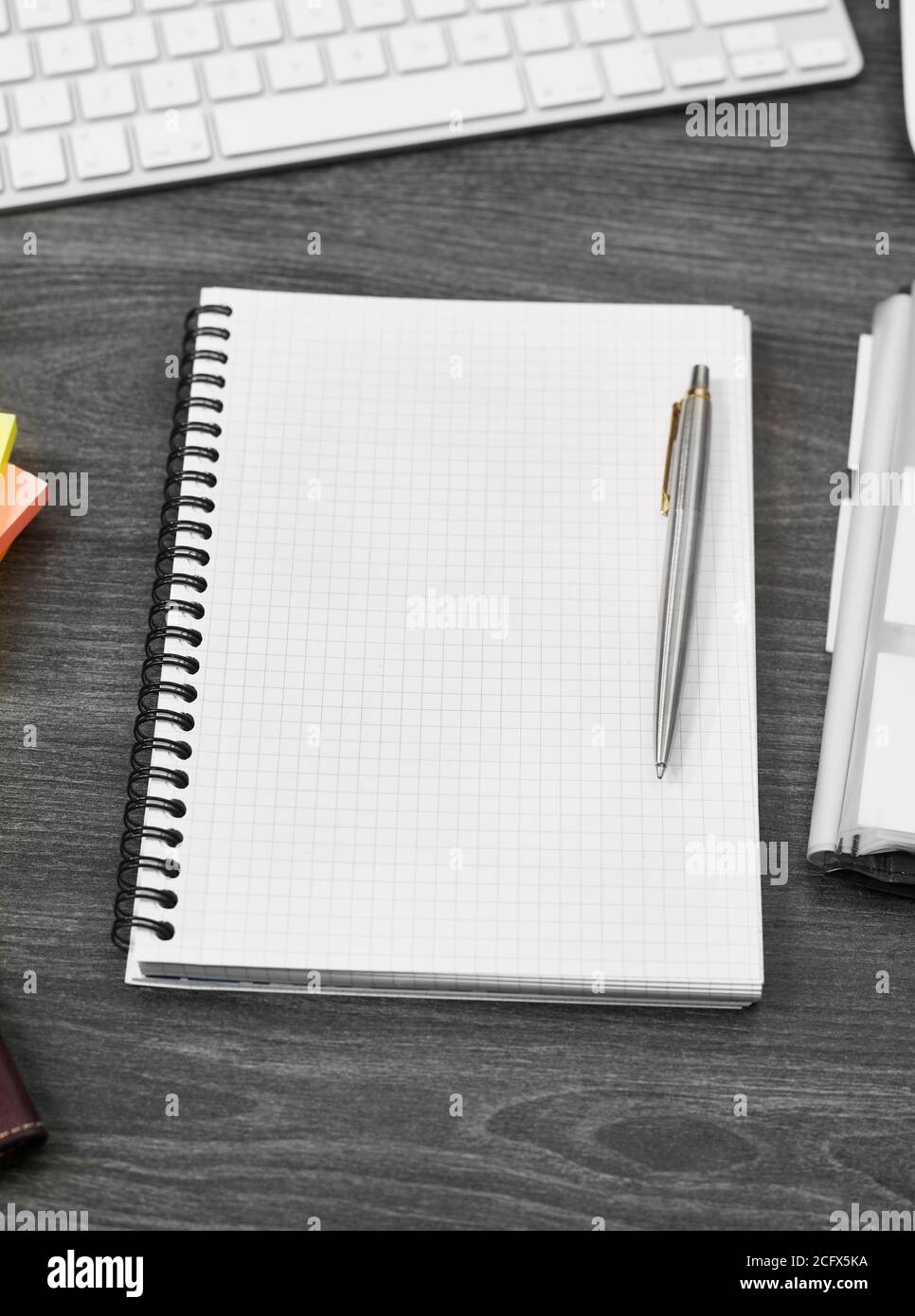 Notebook on office desk Stock Photo Alamy