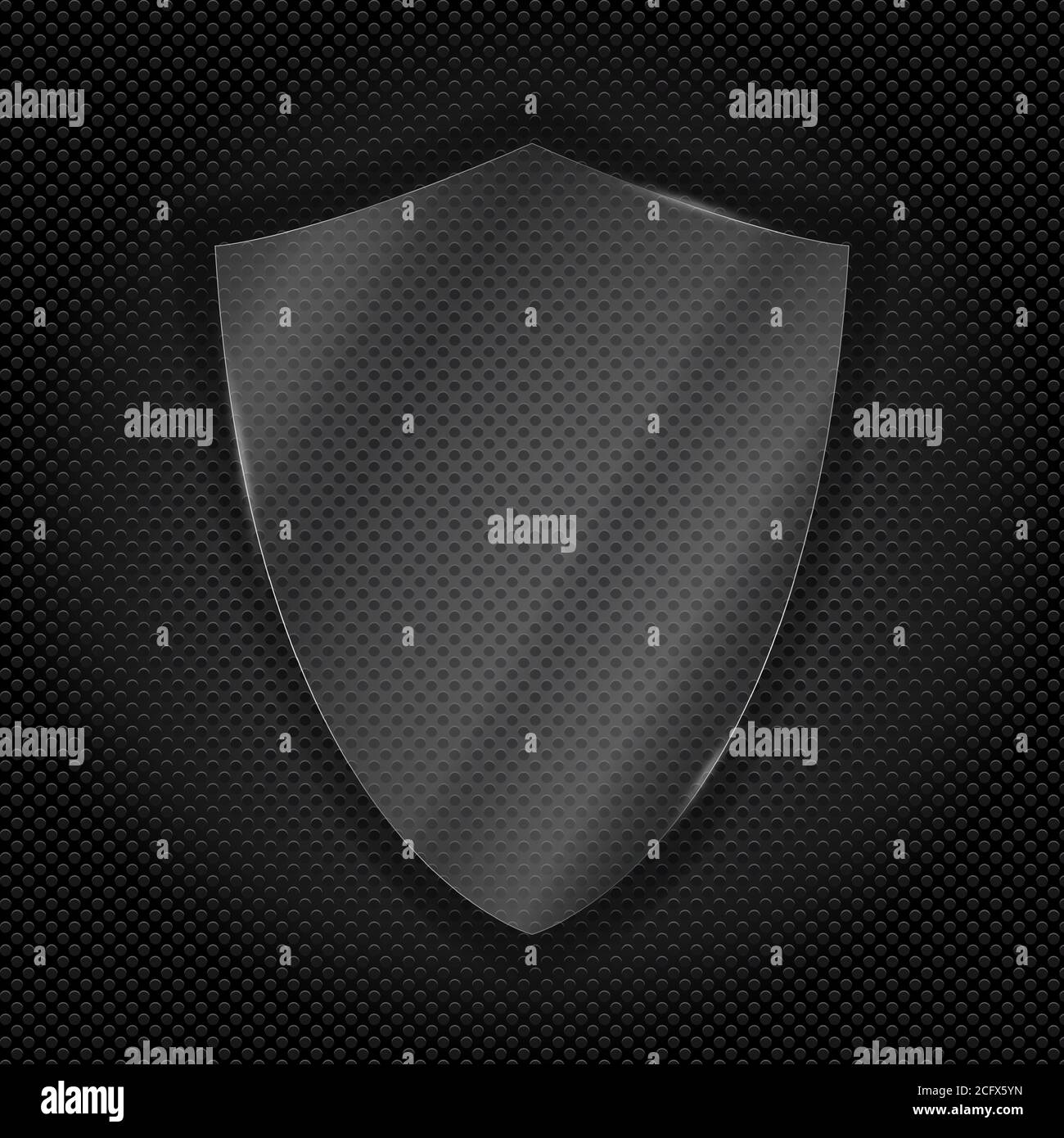 Protective Glass on transparent shield. Vector Illustration Stock Vector