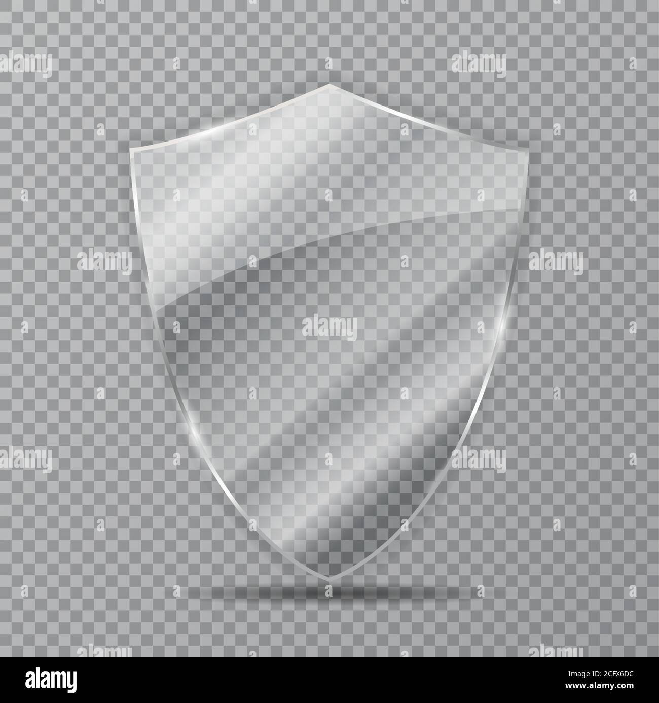 Protective Glass on transparent shield. Vector Illustration Stock Vector