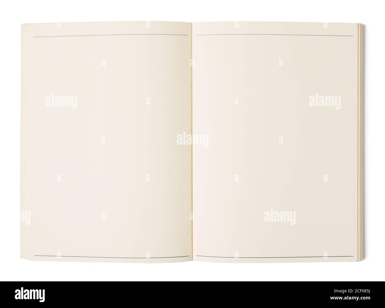 Blank notebook isolated on white Stock Photo - Alamy