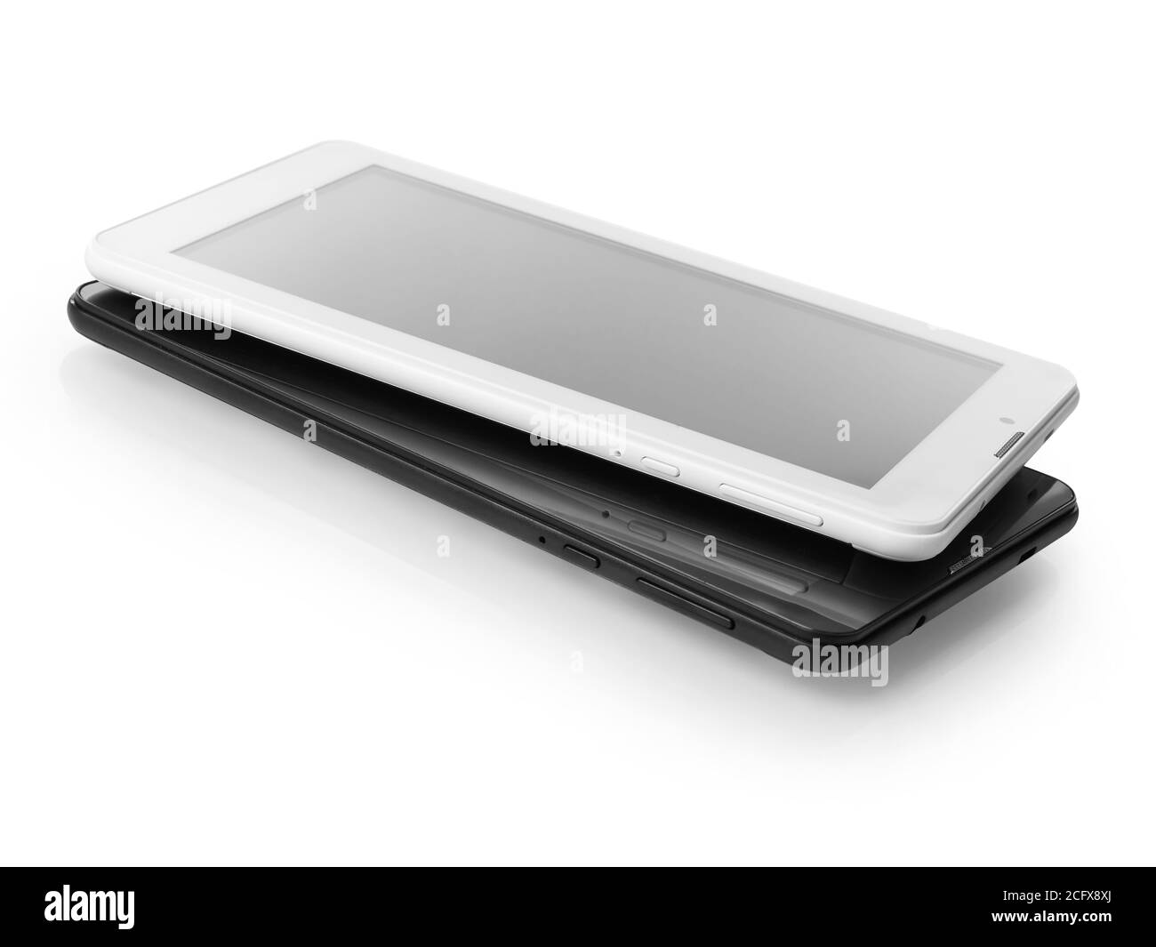 Black and white digital tablets Stock Photo