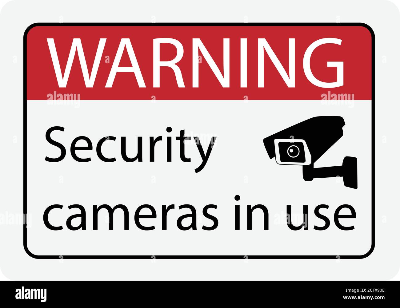 Warning Security cameras in use sign Stock Vector Image & Art Alamy