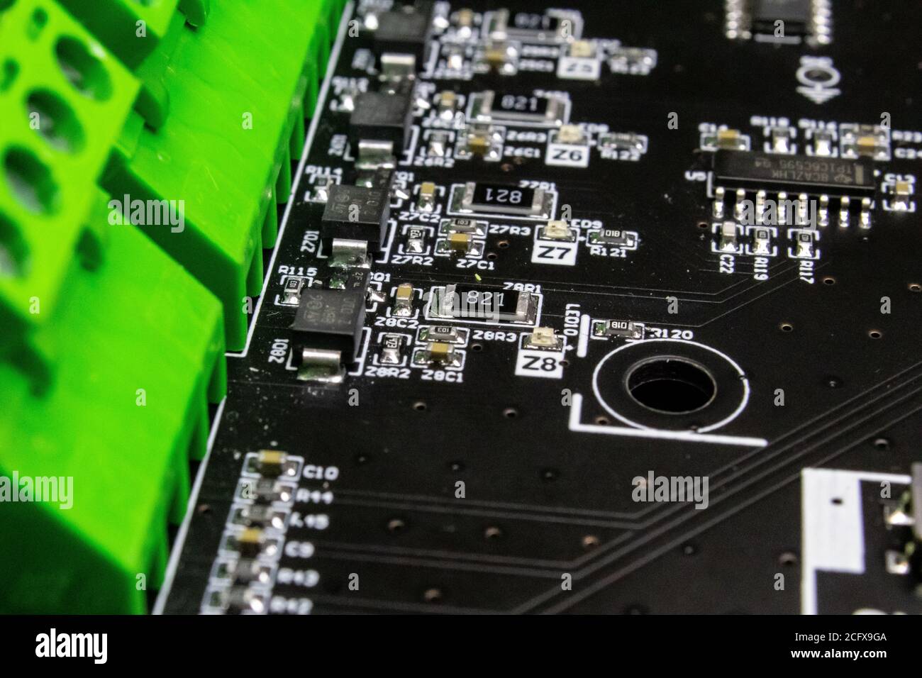 components grouped for each zone with individual circuit protection Stock Photo