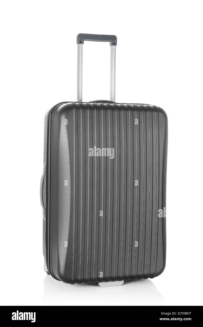 Black suitcase isolated on white Stock Photo Alamy
