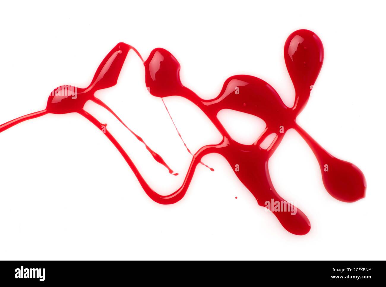 Blood spatter isolated on white Stock Photo - Alamy