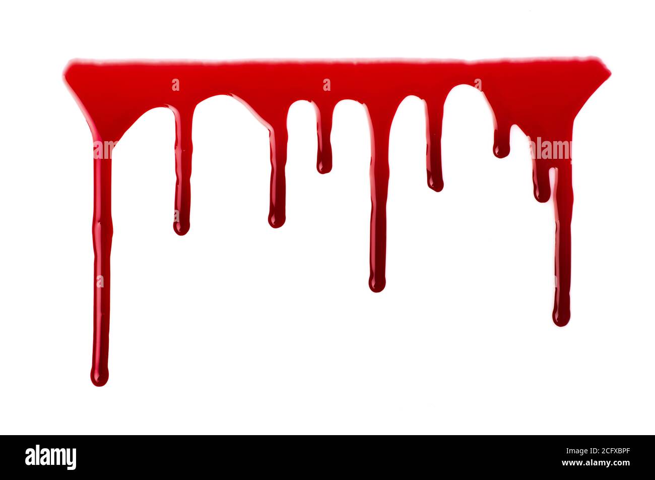 Blood pouring isolated on white Stock Photo - Alamy