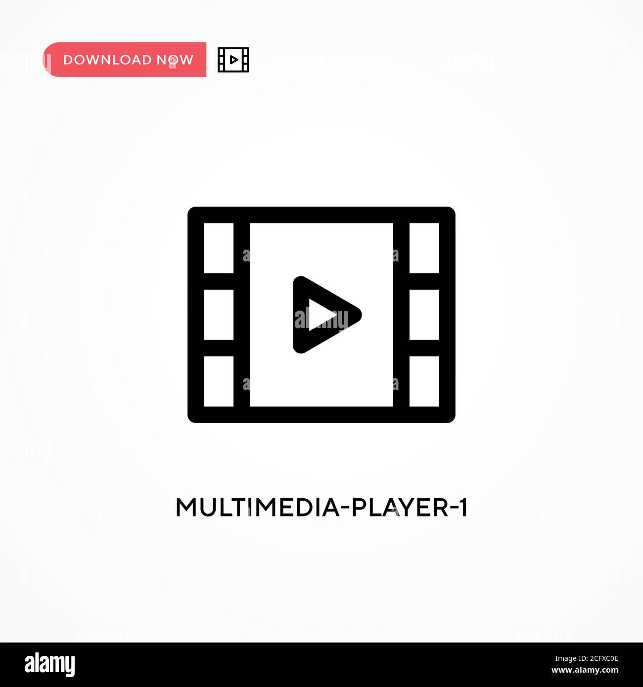 Multimedia-player-1 Simple vector icon. Modern, simple flat vector illustration for web site or mobile app Stock Vector