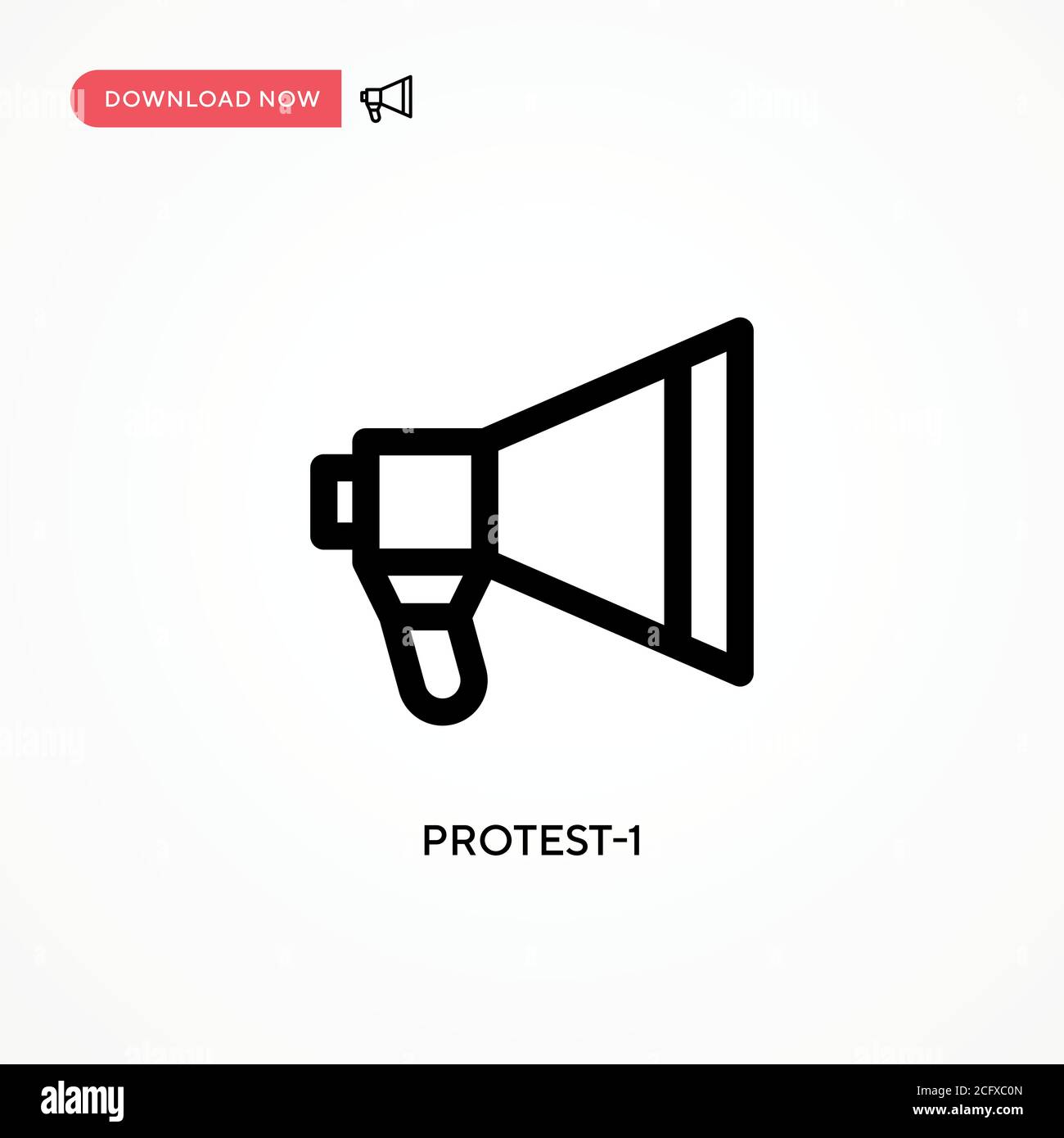 Protest-1 Simple vector icon. Modern, simple flat vector illustration for web site or mobile app Stock Vector