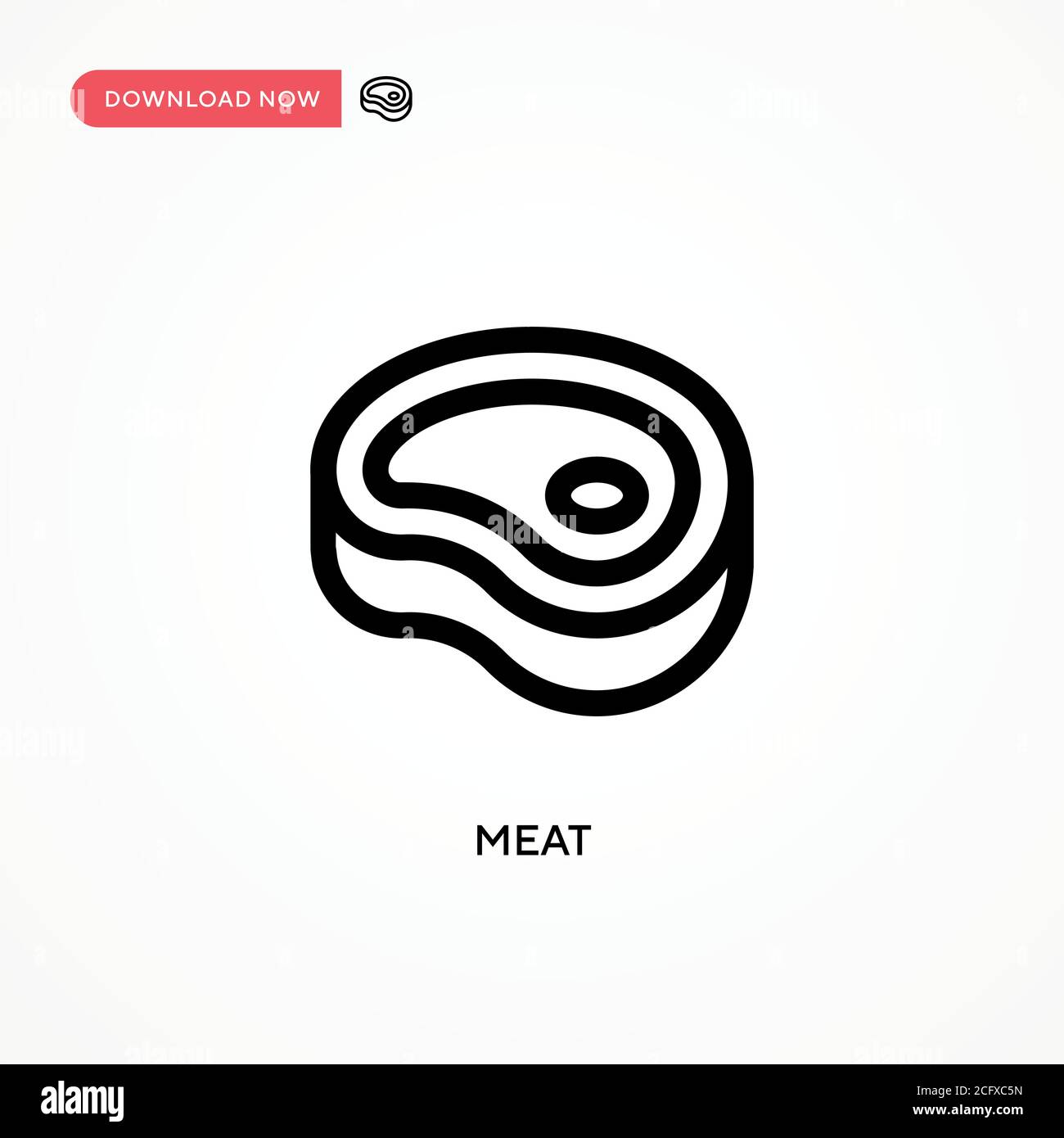Meat Simple vector icon. Modern, simple flat vector illustration for ...