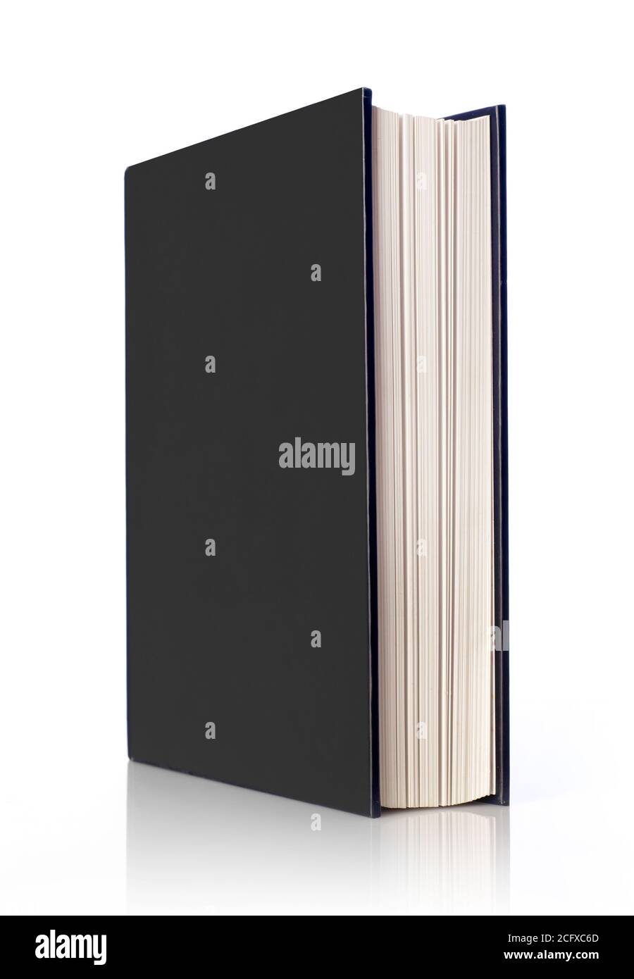 Blank black book, white background Stock Photo - Alamy