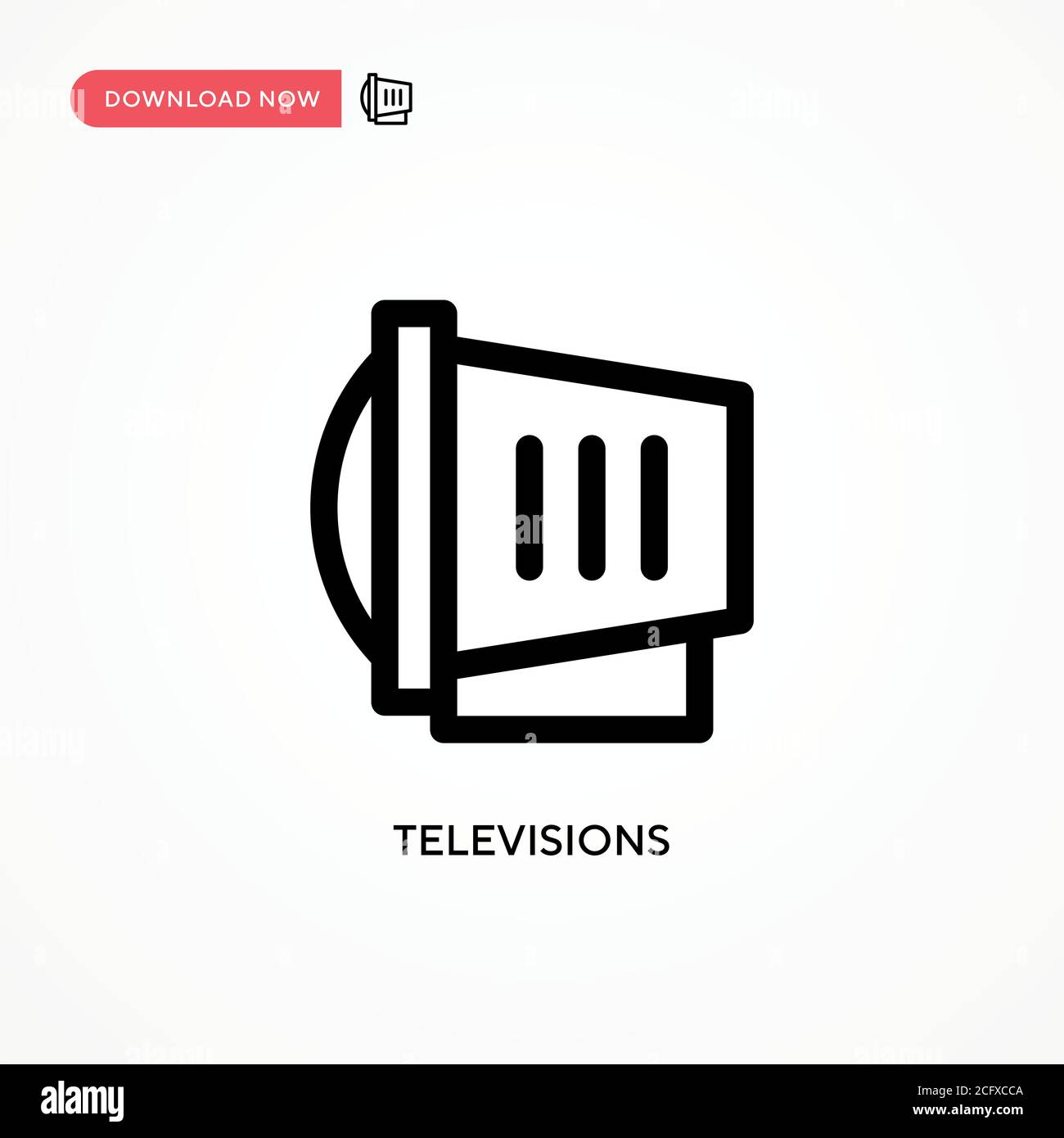 Televisions Simple vector icon. Modern, simple flat vector illustration for web site or mobile app Stock Vector
