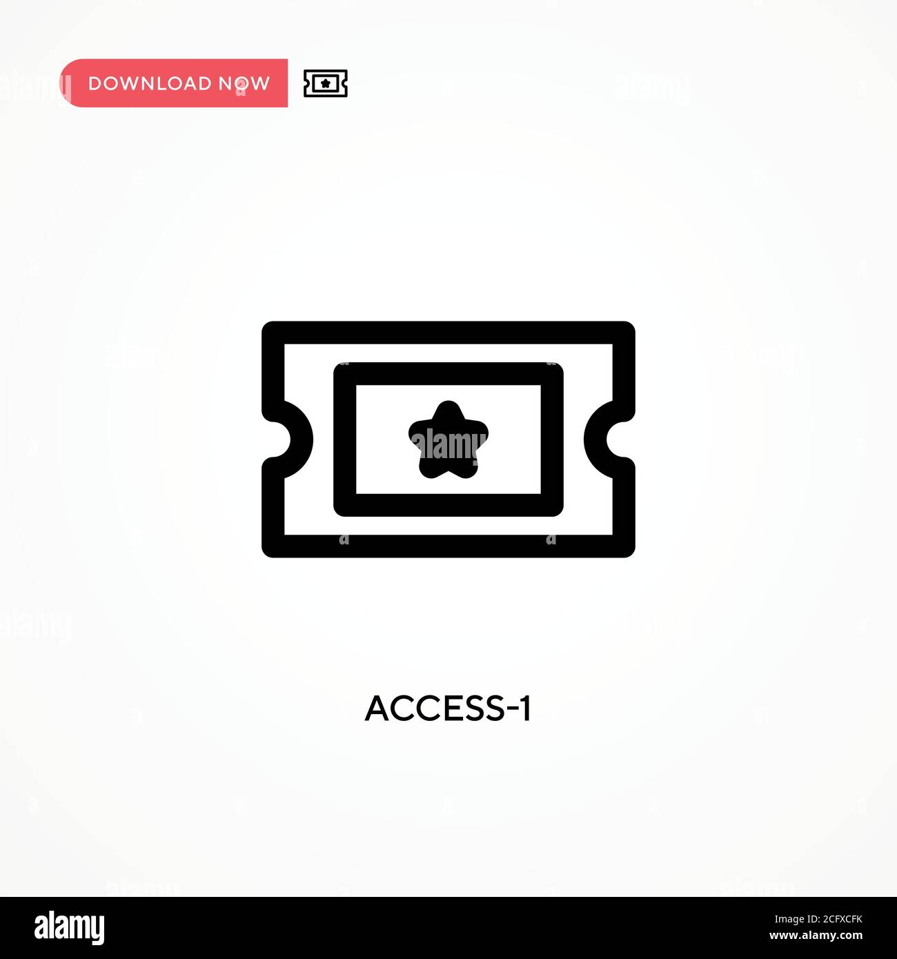 Access-1 Simple vector icon. Modern, simple flat vector illustration for web site or mobile app Stock Vector