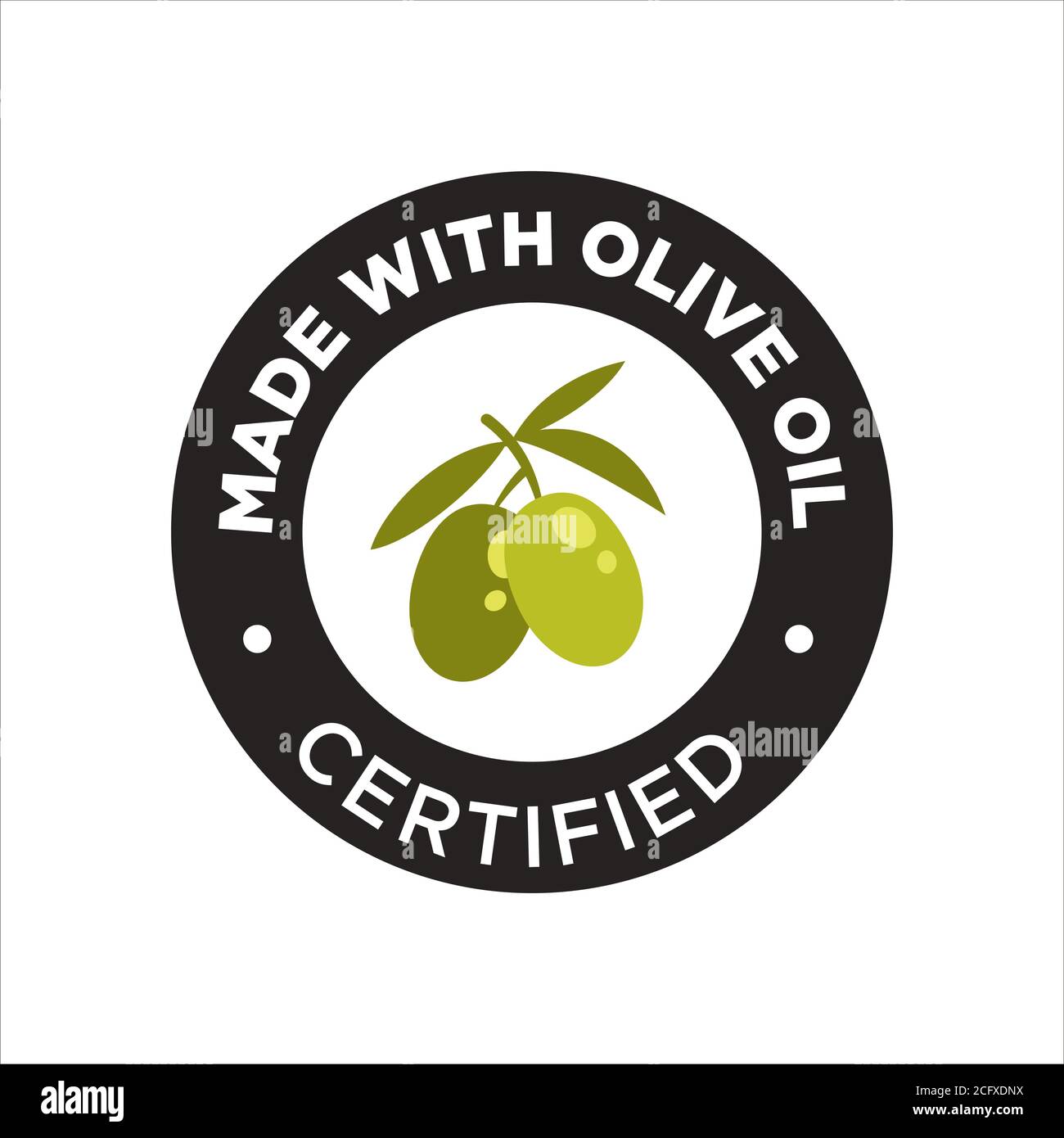 Olive Oil icon. Symbol for products made with olive oil Stock Vector