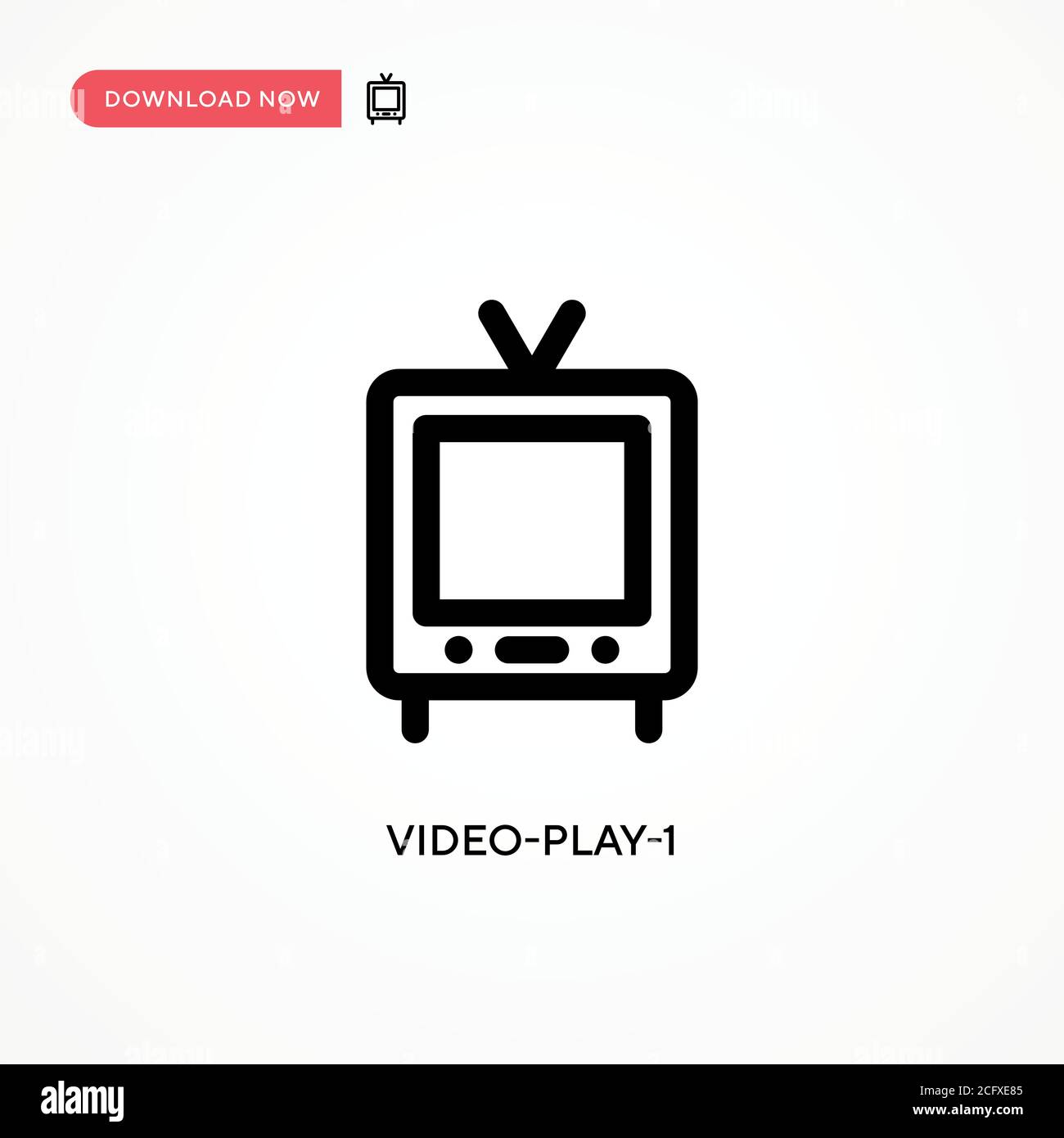 Video-play-1 Simple vector icon. Modern, simple flat vector illustration for web site or mobile app Stock Vector