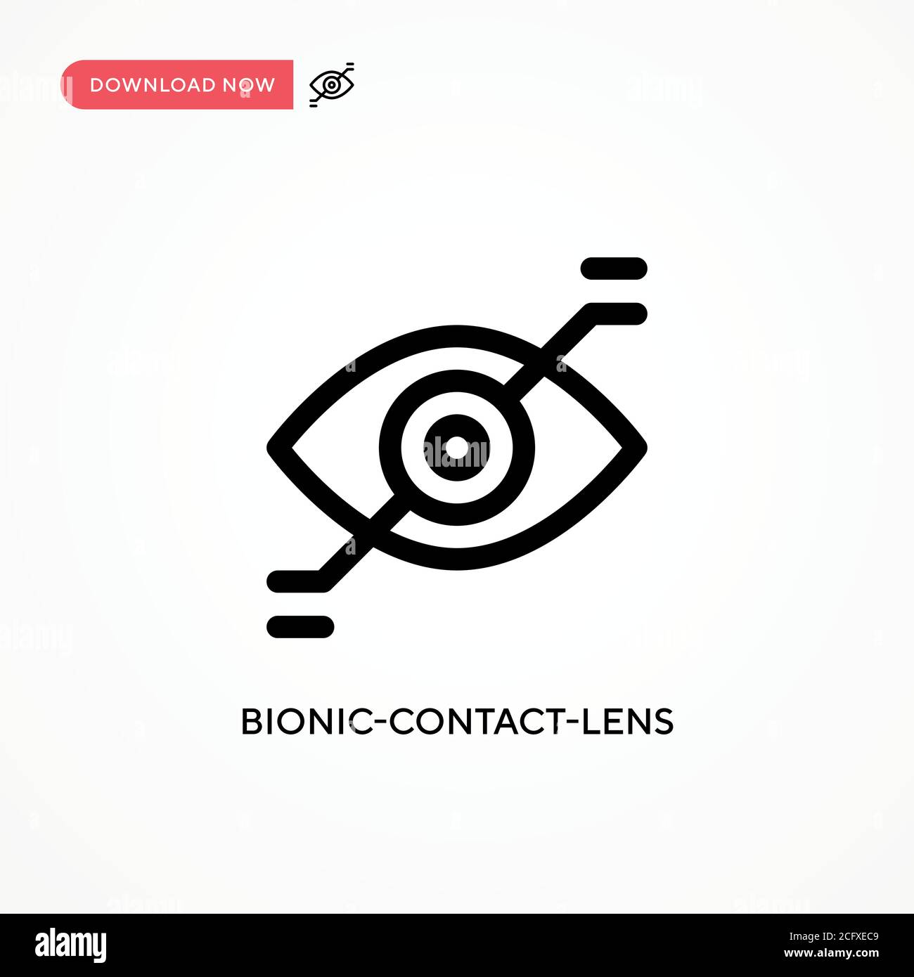 Bionic-contact-lens Simple vector icon. Modern, simple flat vector illustration for web site or mobile app Stock Vector