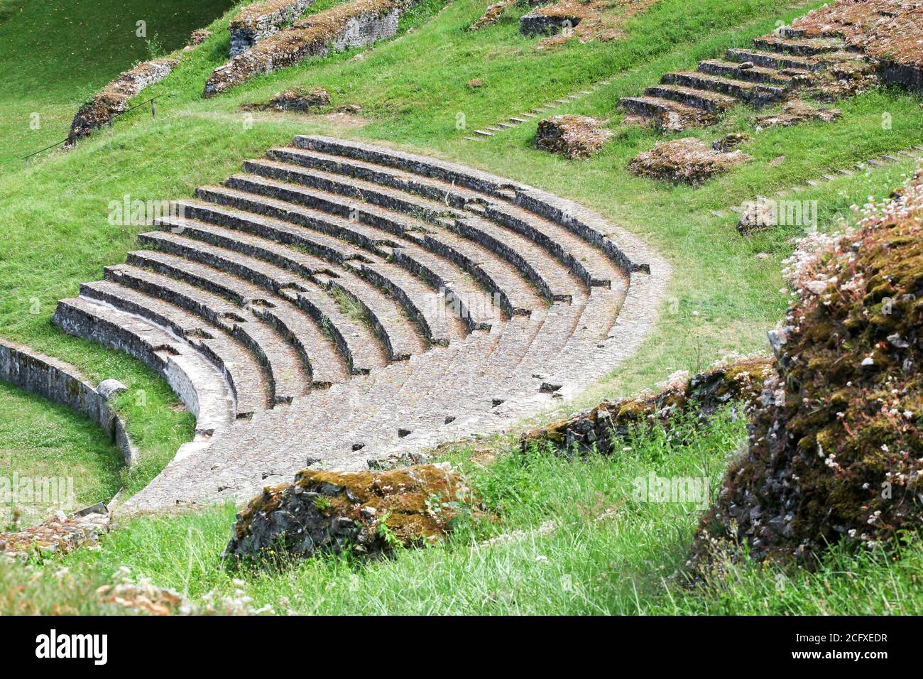 Ancient roman theater in Autun, Burgundy, France Stock Photo