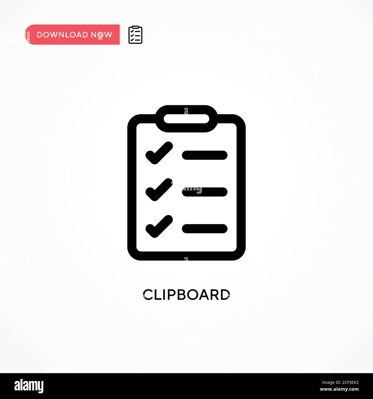 Clipboard Simple vector icon. Modern, simple flat vector illustration ...