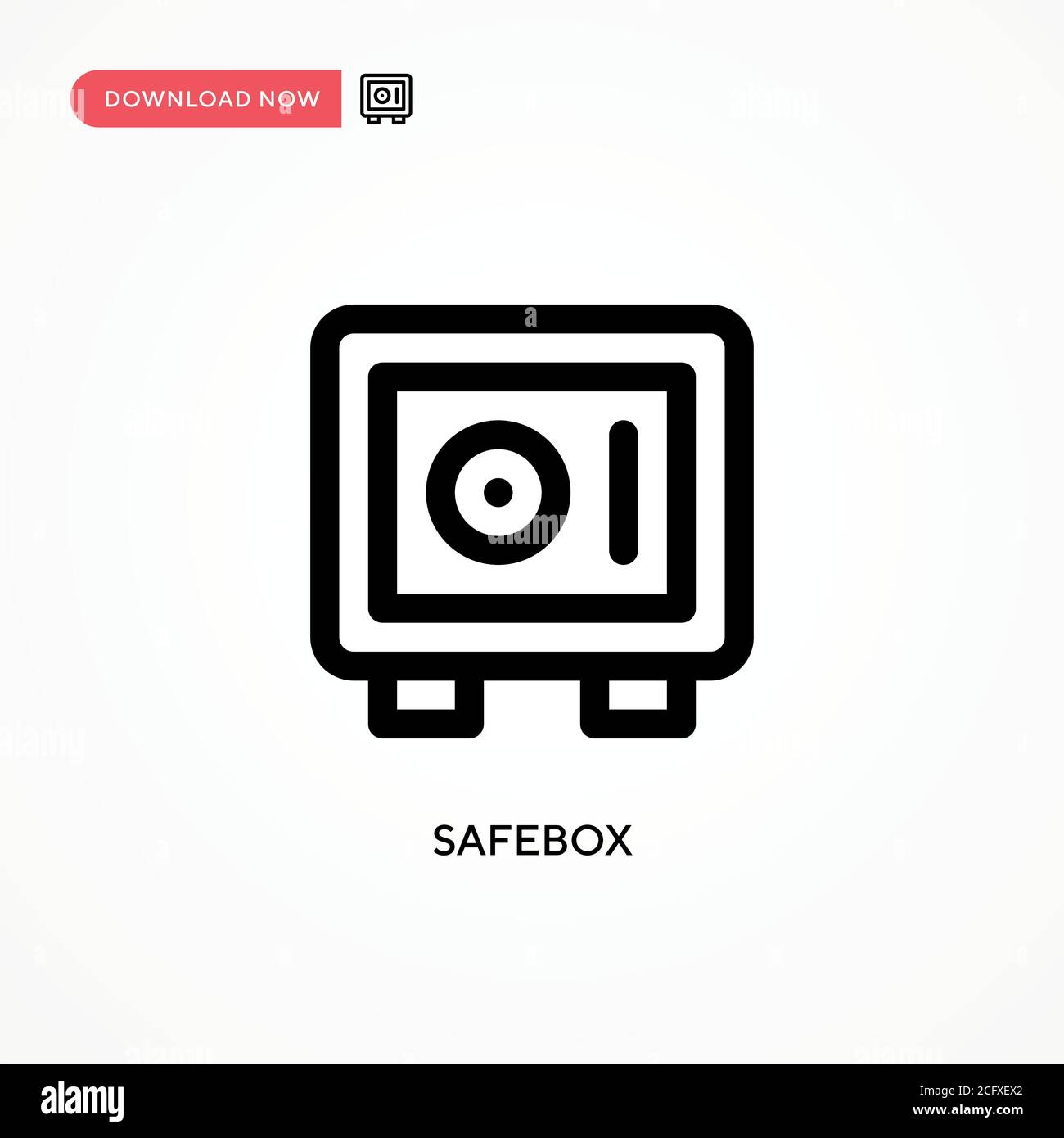 Safebox Simple vector icon. Modern, simple flat vector illustration for web site or mobile app Stock Vector