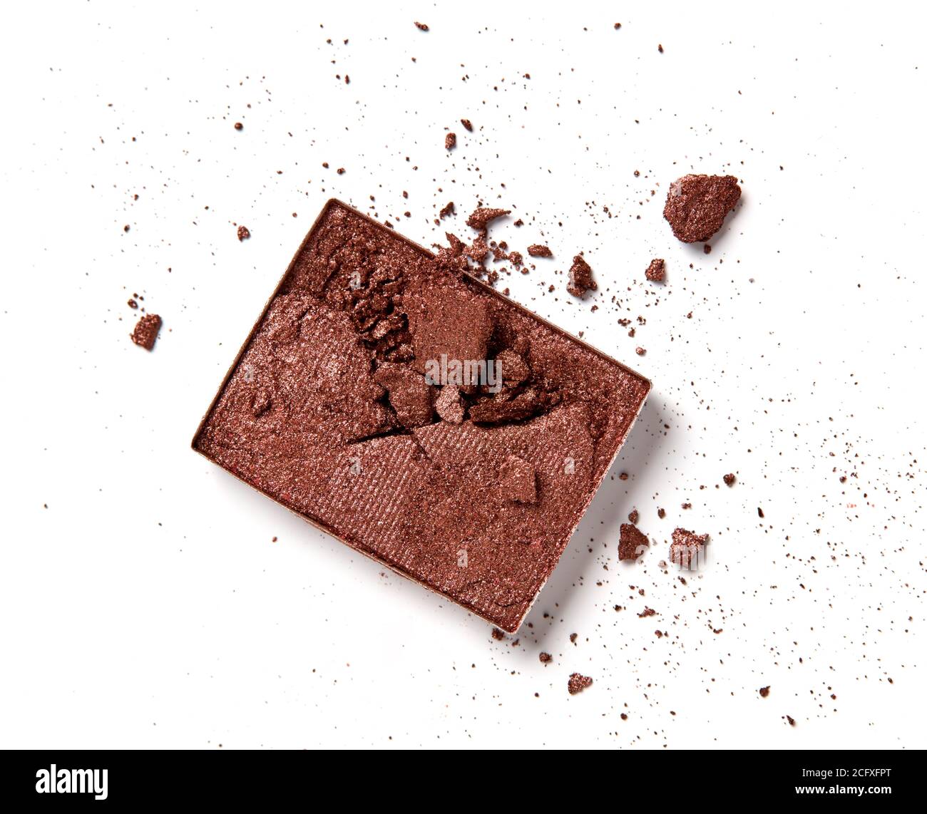 Crushed eye shadow on white background Stock Photo