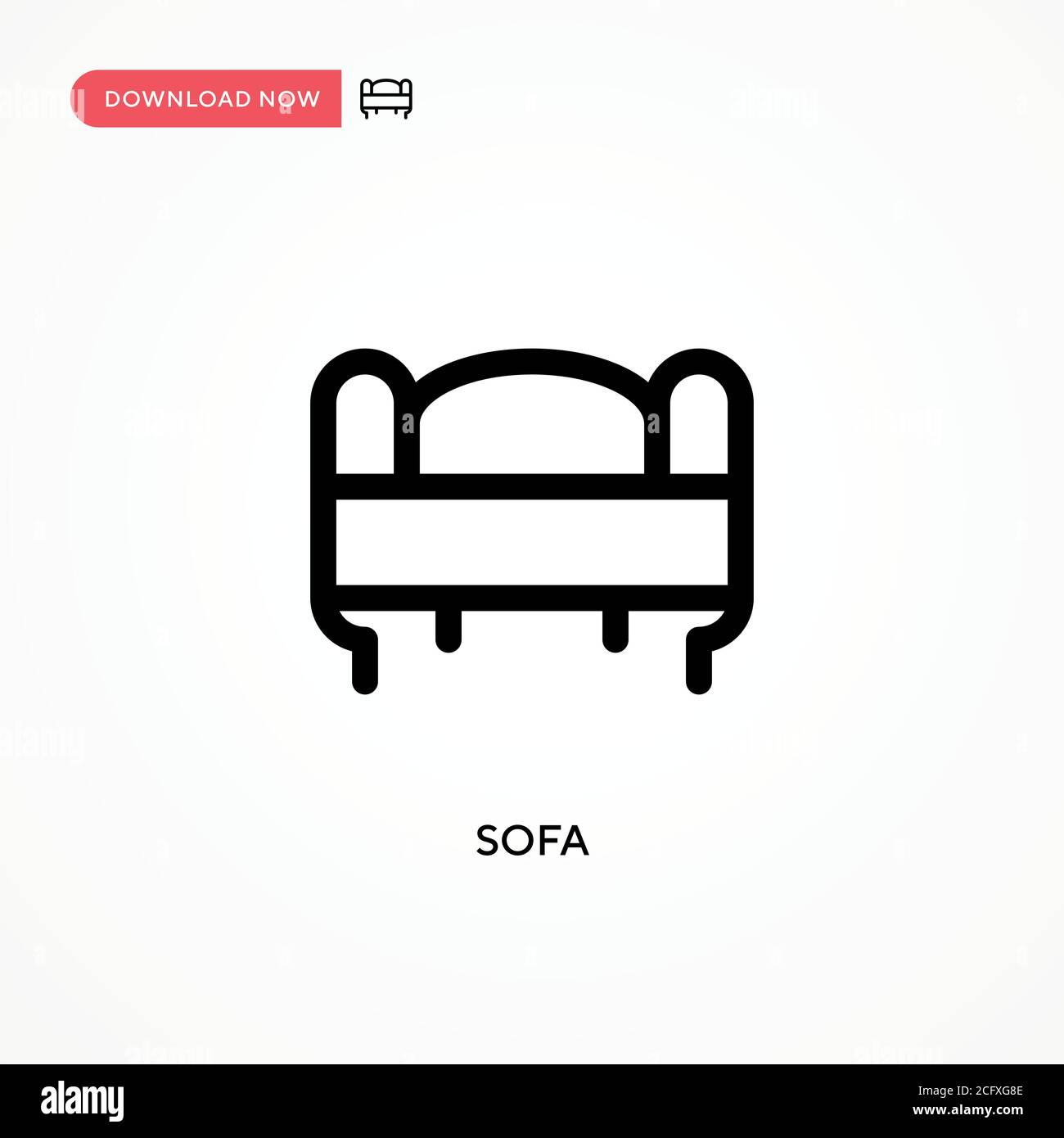 Sofa Simple vector icon. Modern, simple flat vector illustration for ...