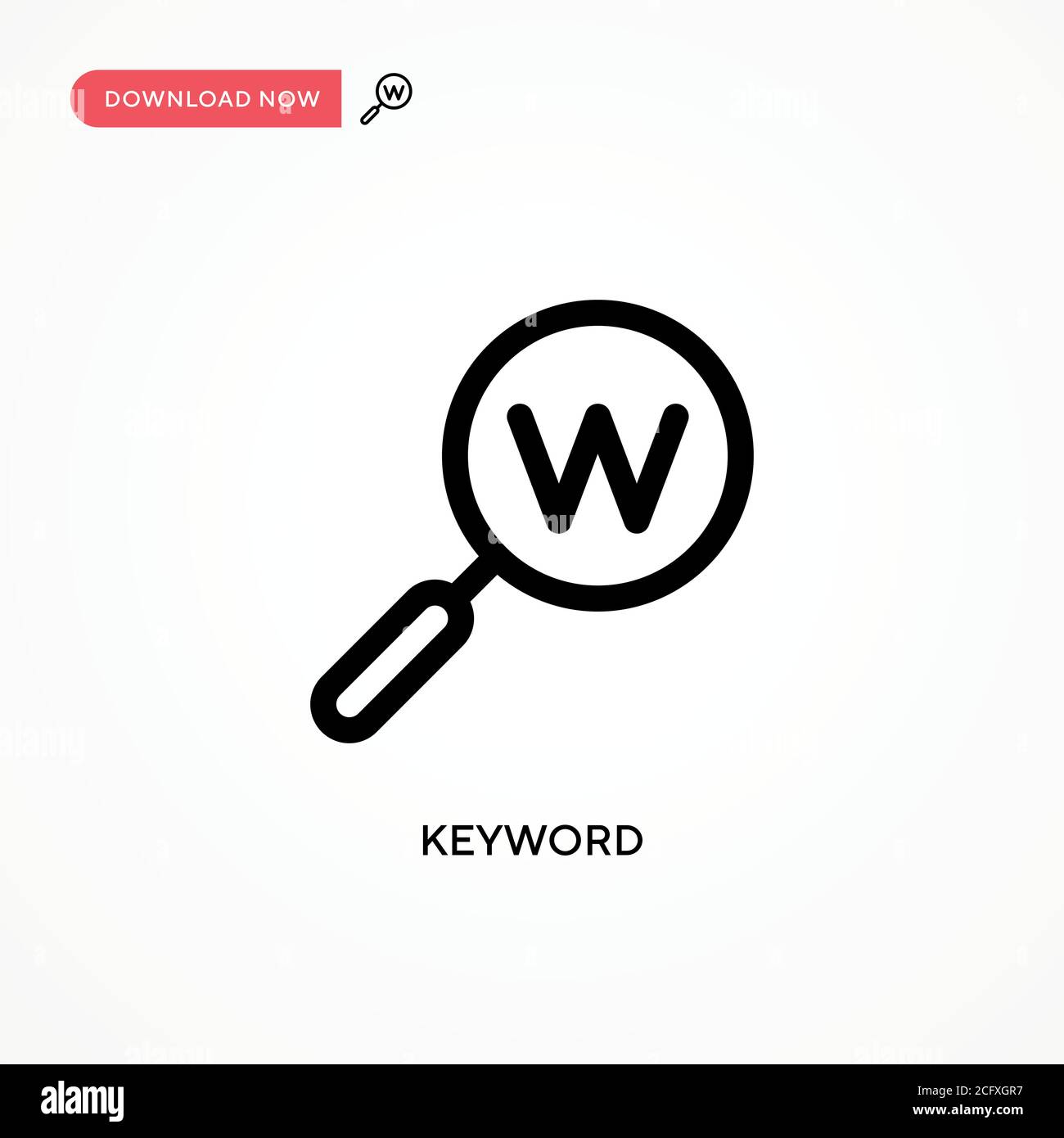 Keyword Simple vector icon. Modern, simple flat vector illustration for ...