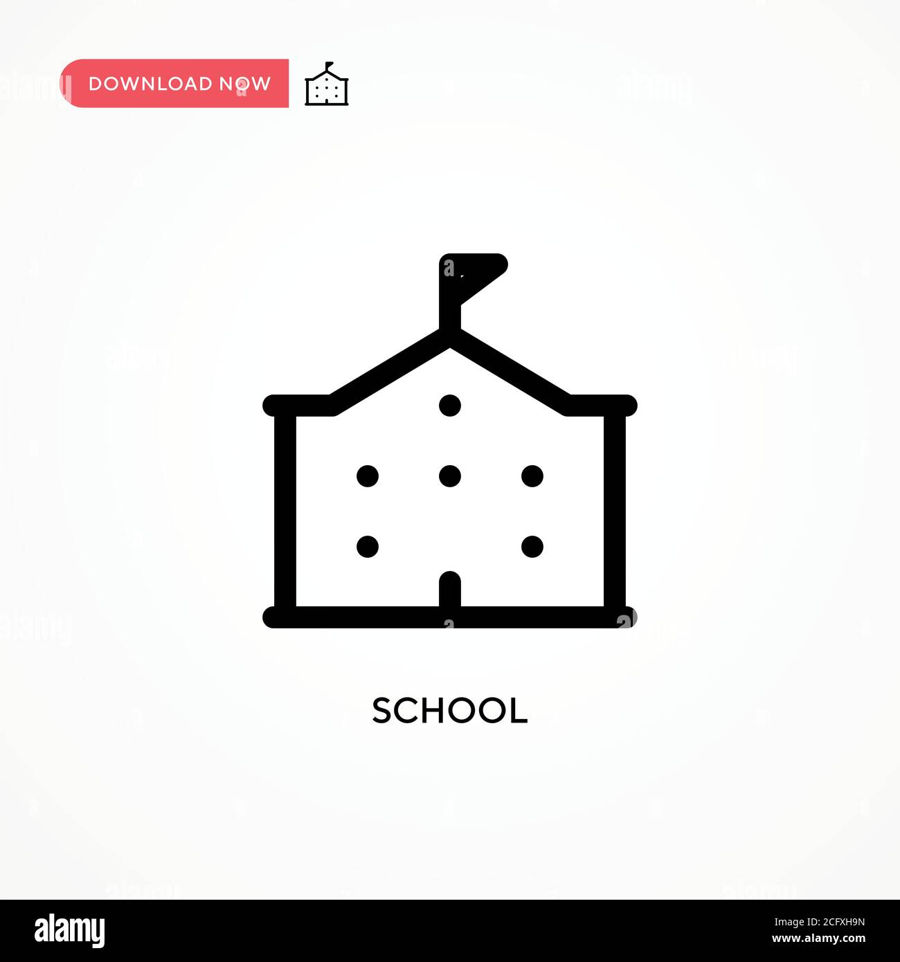 School Simple vector icon. Modern, simple flat vector illustration for ...